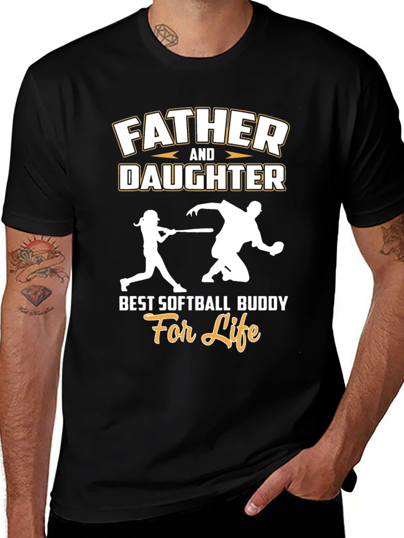 Father and Daughter Softball T-Shirt
