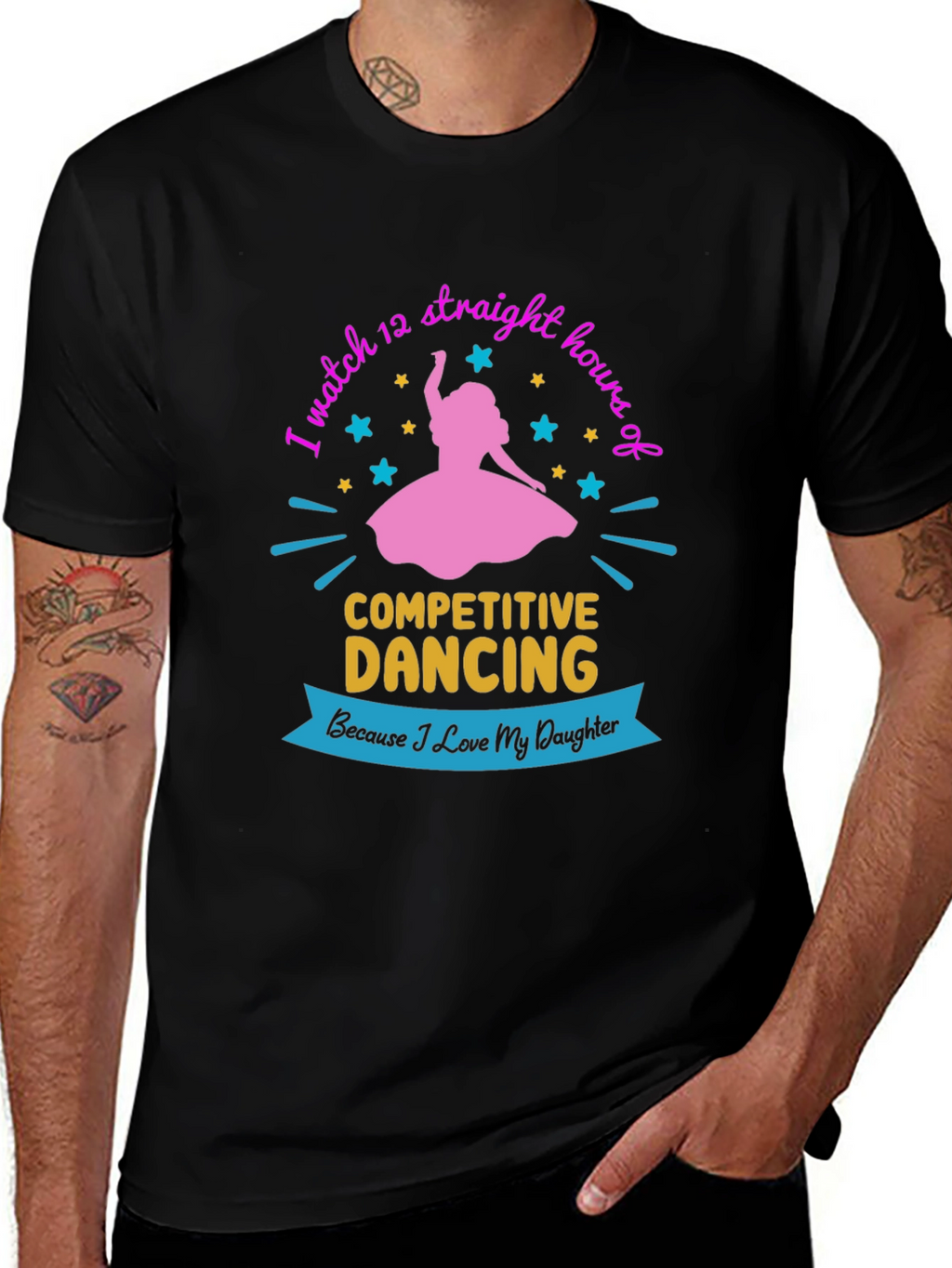 Competitive Dancing Fan T-Shirt: Love My Daughter