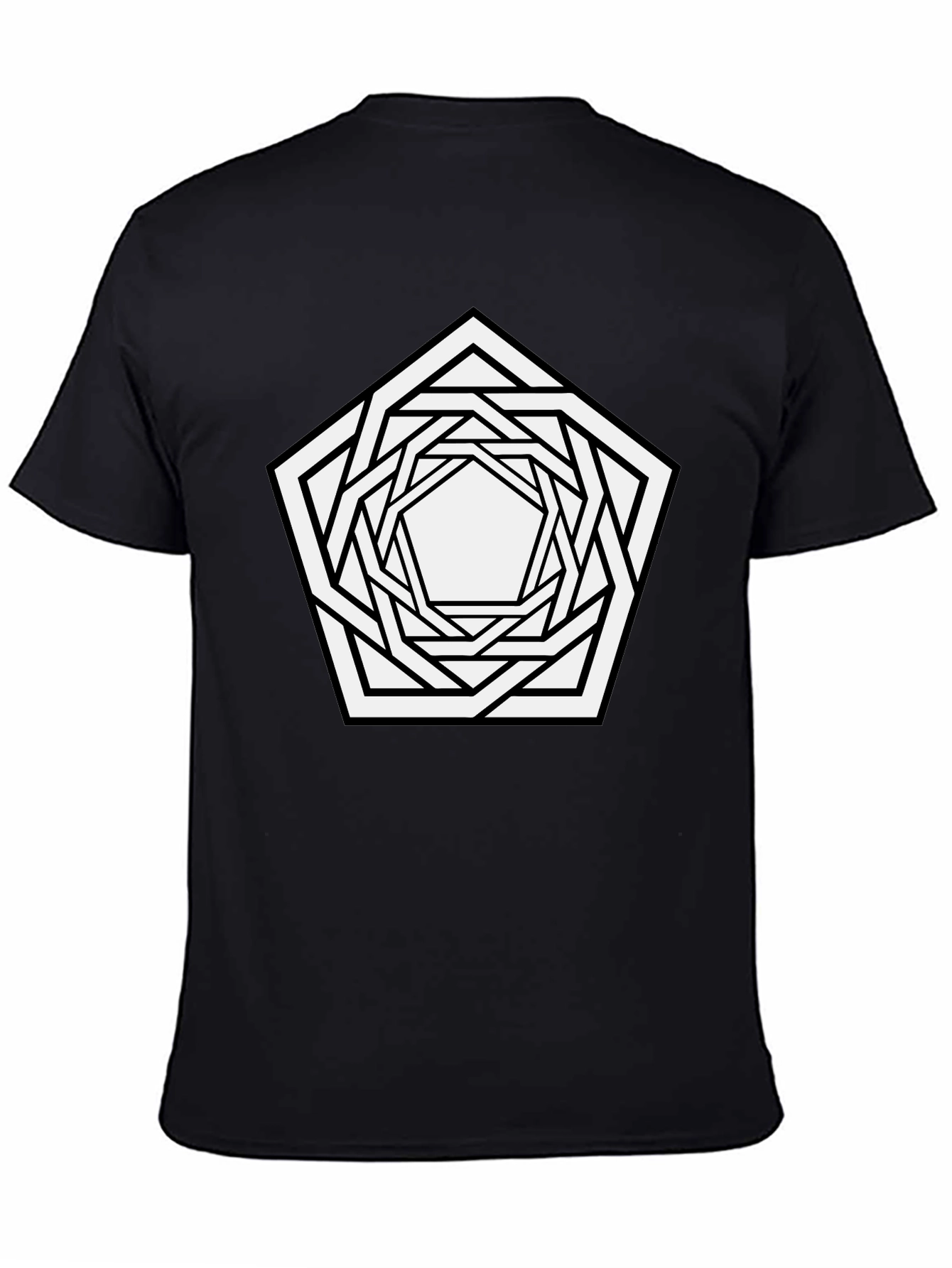 Geometric Pentagon Graphic Tee - Modern Streetwear