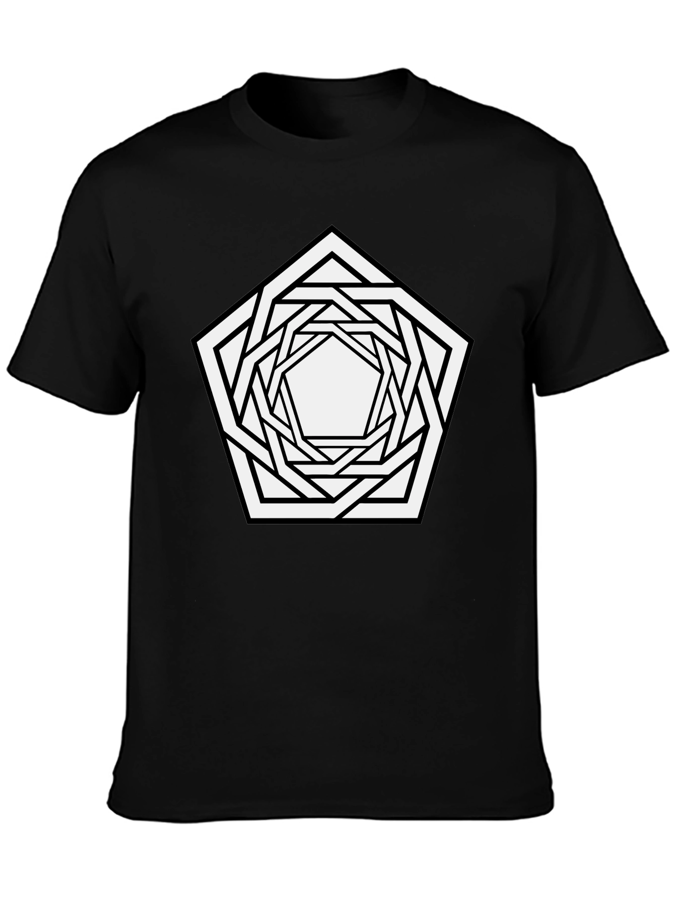 Geometric Pentagon Graphic Tee - Modern Streetwear