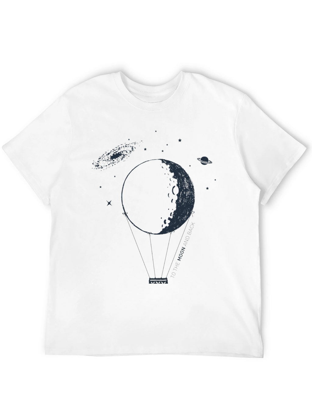 Moon Balloon Graphic Tee - Space Lovers T-Shirt