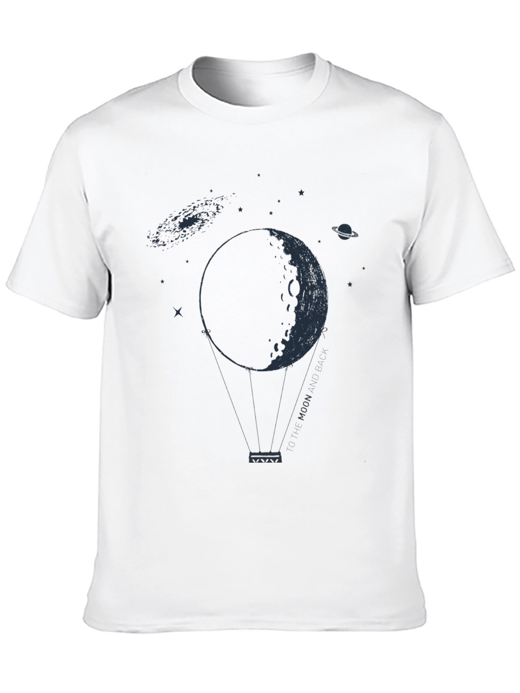 Moon Balloon Graphic Tee - Space Lovers T-Shirt