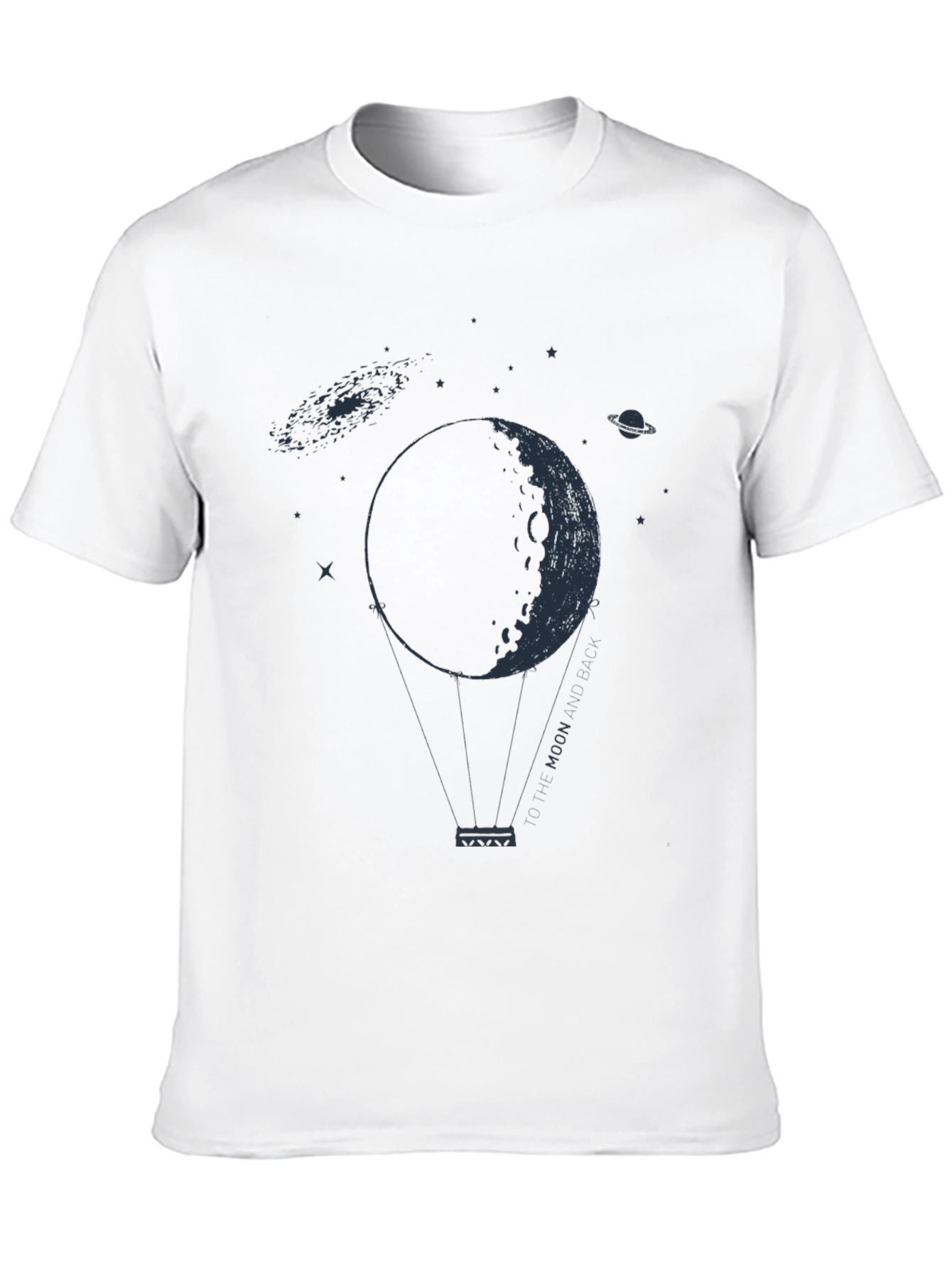 Moon Balloon Graphic Tee - Space Lovers T-Shirt