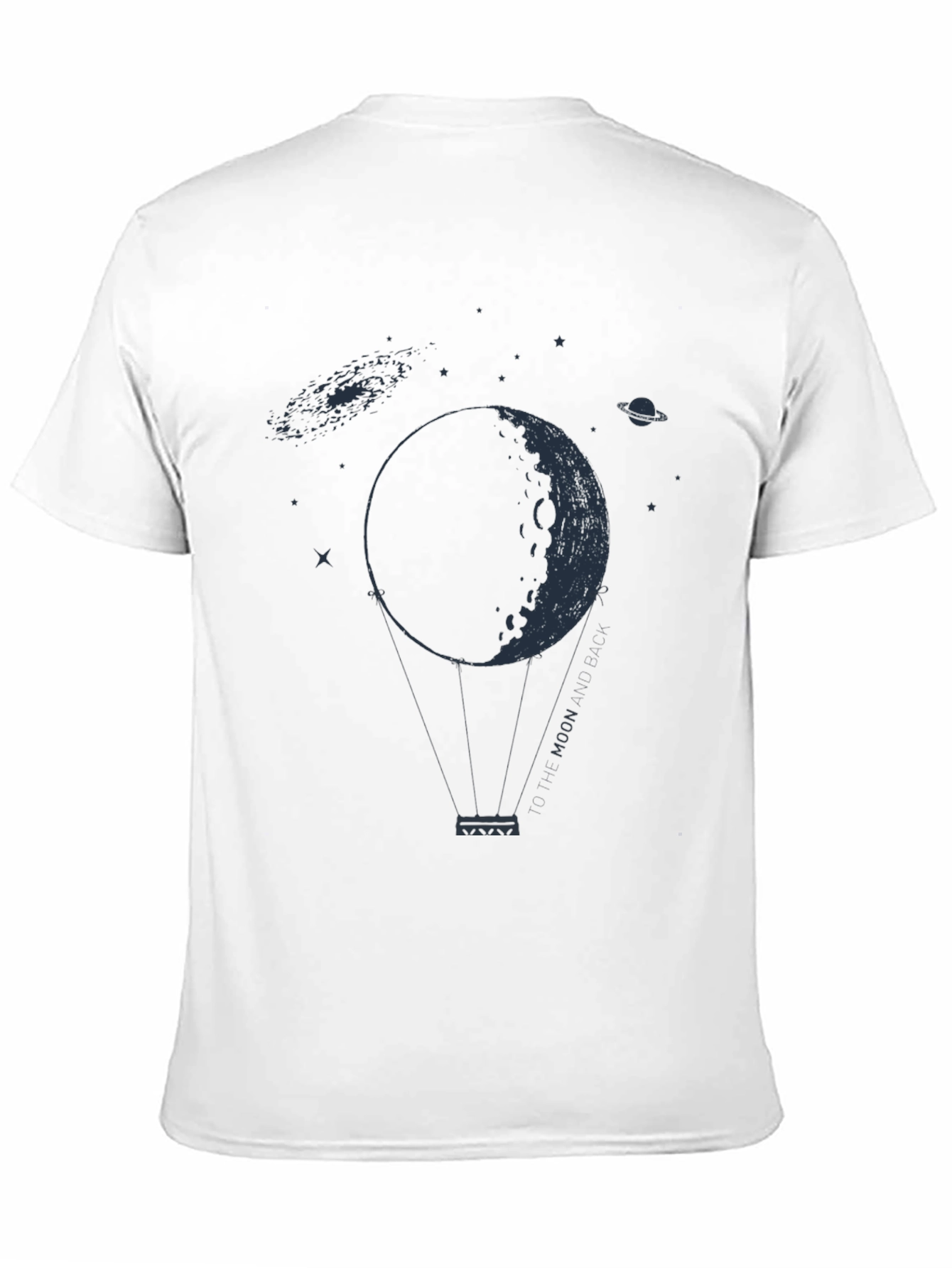 Moon Balloon Graphic Tee - Space Lovers T-Shirt