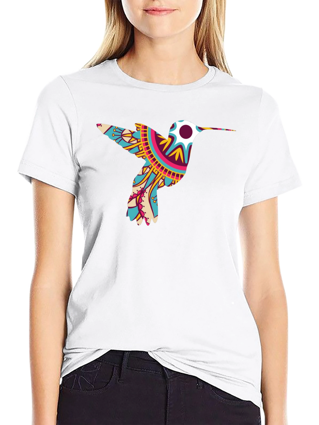 Hummingbird Graphic Tee - Mens Black T-Shirt