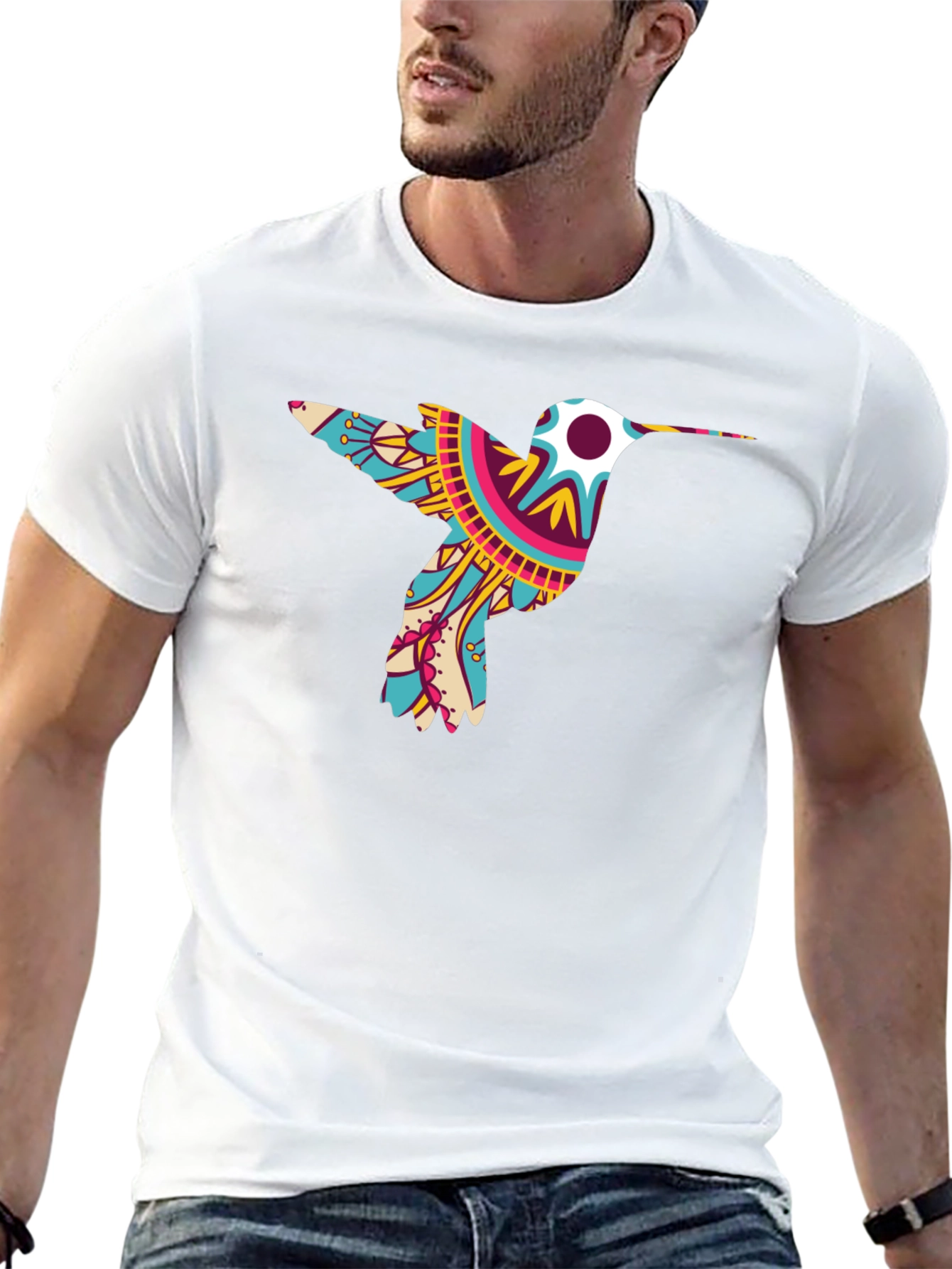 Hummingbird Graphic Tee - Mens Black T-Shirt