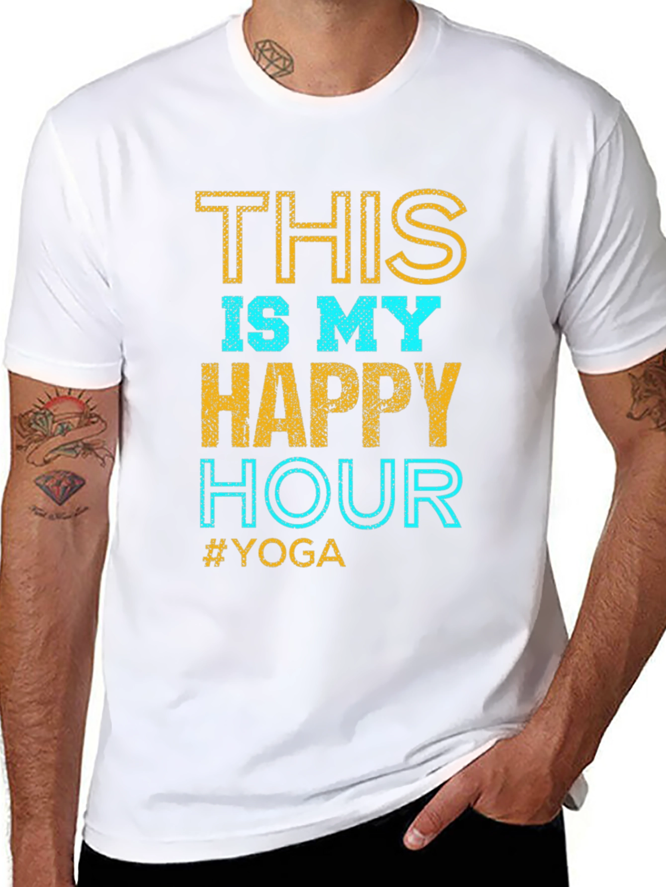 Yoga Happy Hour Graphic Tee - Relax in Style