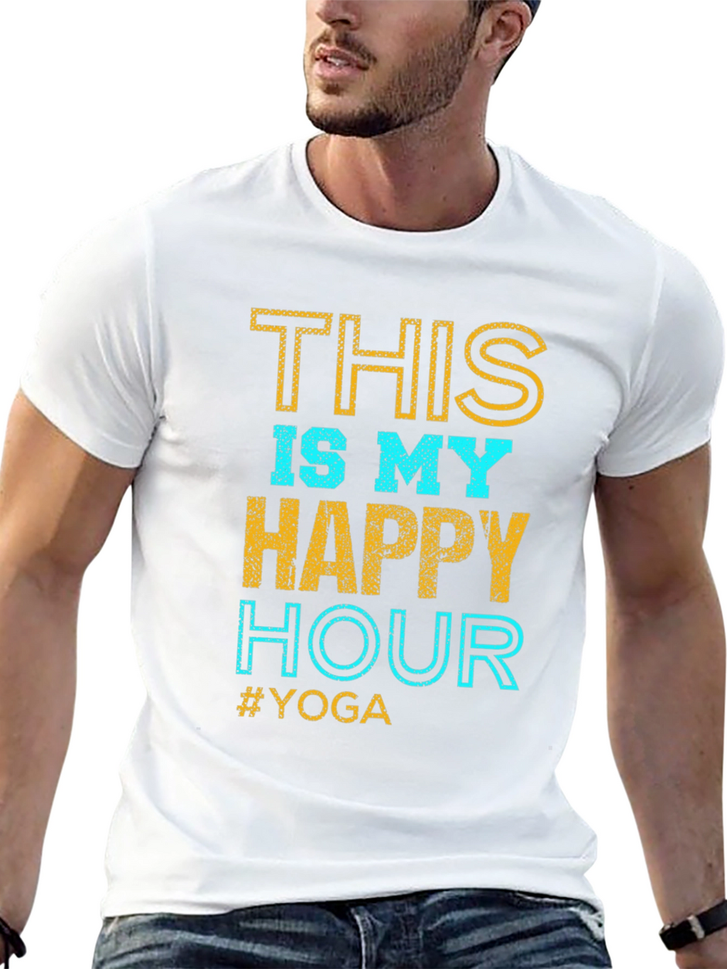 Yoga Happy Hour Graphic Tee - Relax in Style