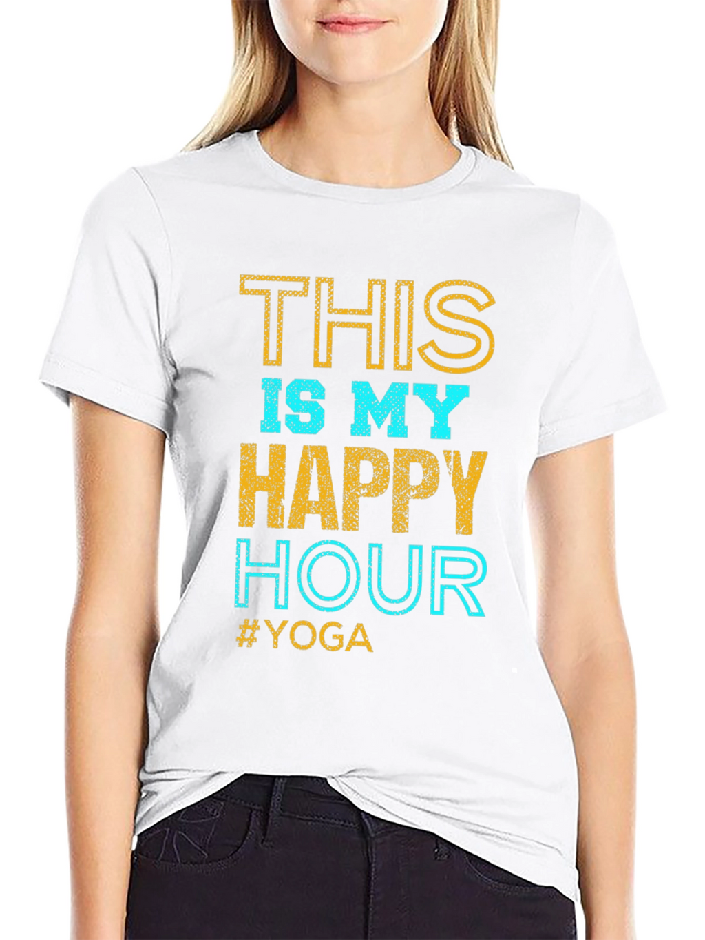 Yoga Happy Hour Graphic Tee - Relax in Style