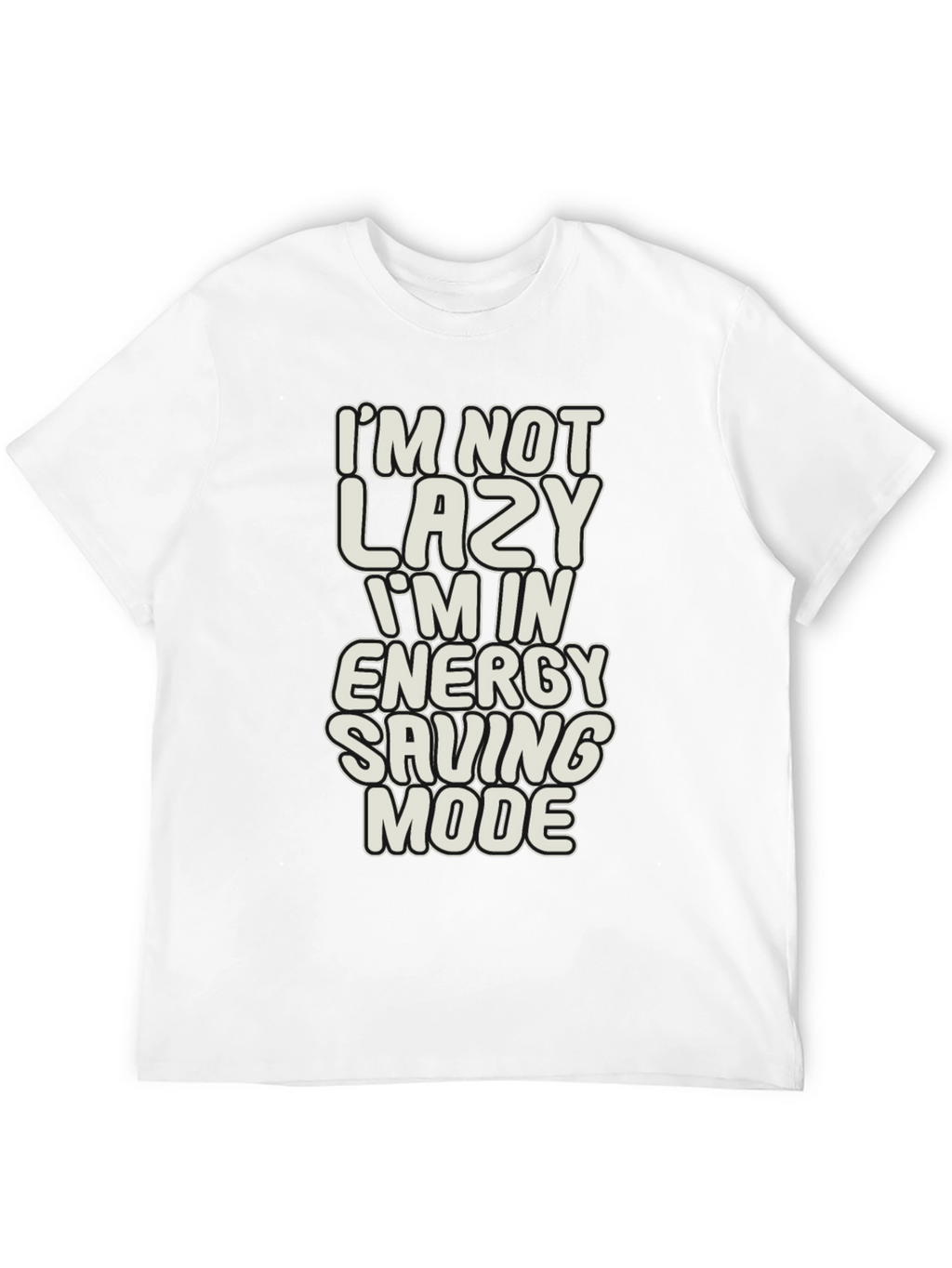 Funny Lazy Energy Saving Mode Graphic T-Shirt