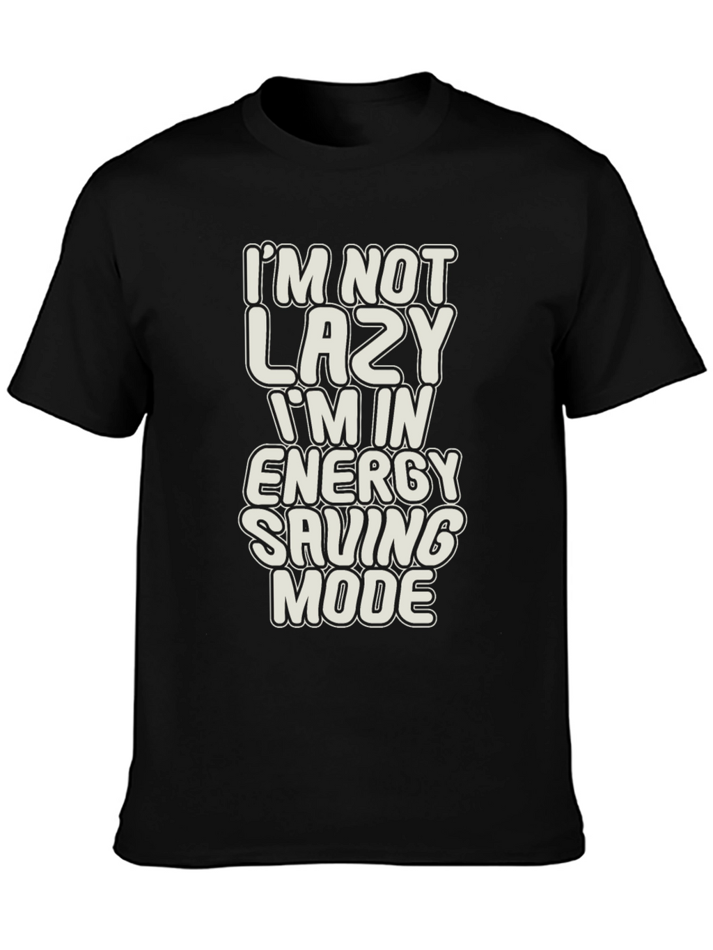 Funny Lazy Energy Saving Mode Graphic T-Shirt