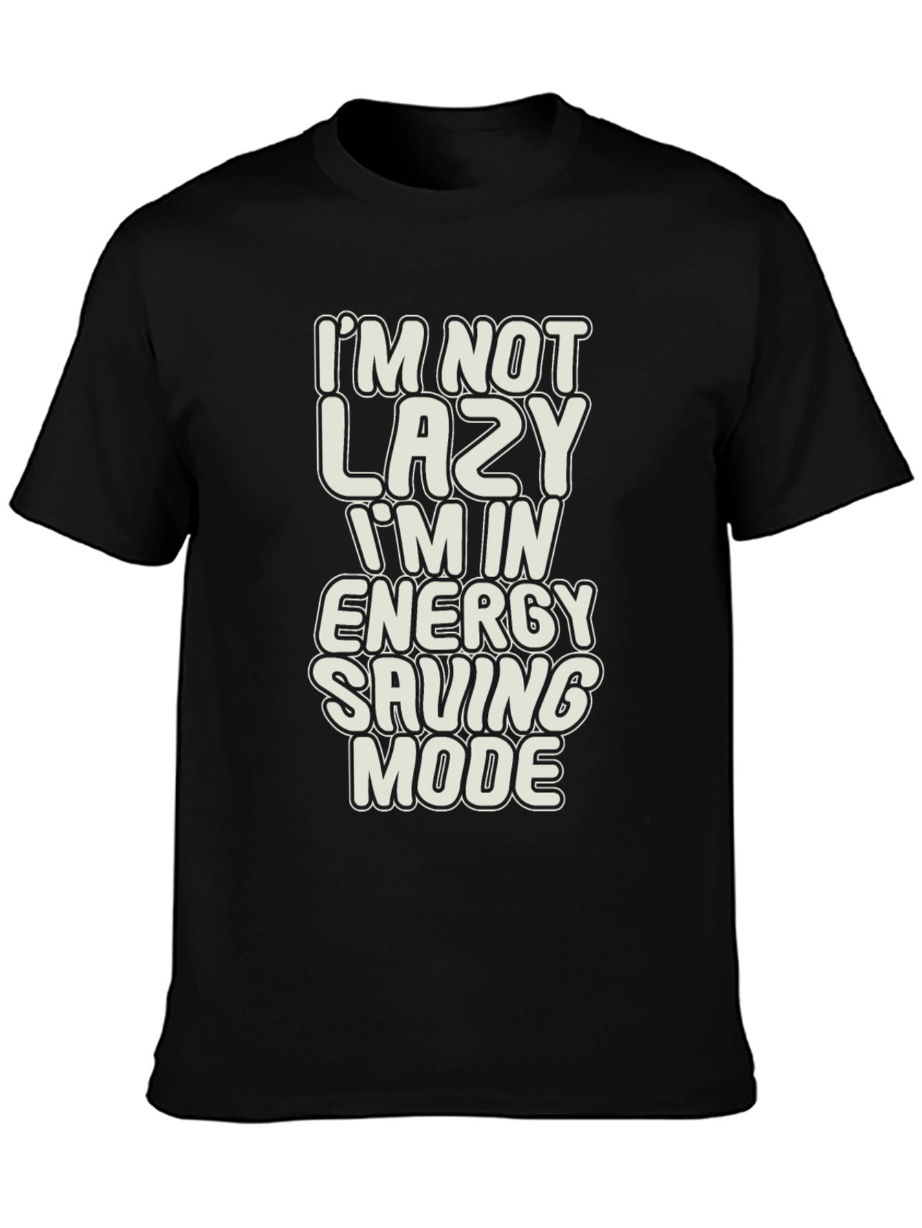 Funny Lazy Energy Saving Mode Graphic T-Shirt