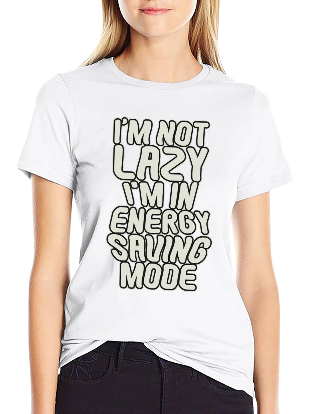 Funny Lazy Energy Saving Mode Graphic T-Shirt