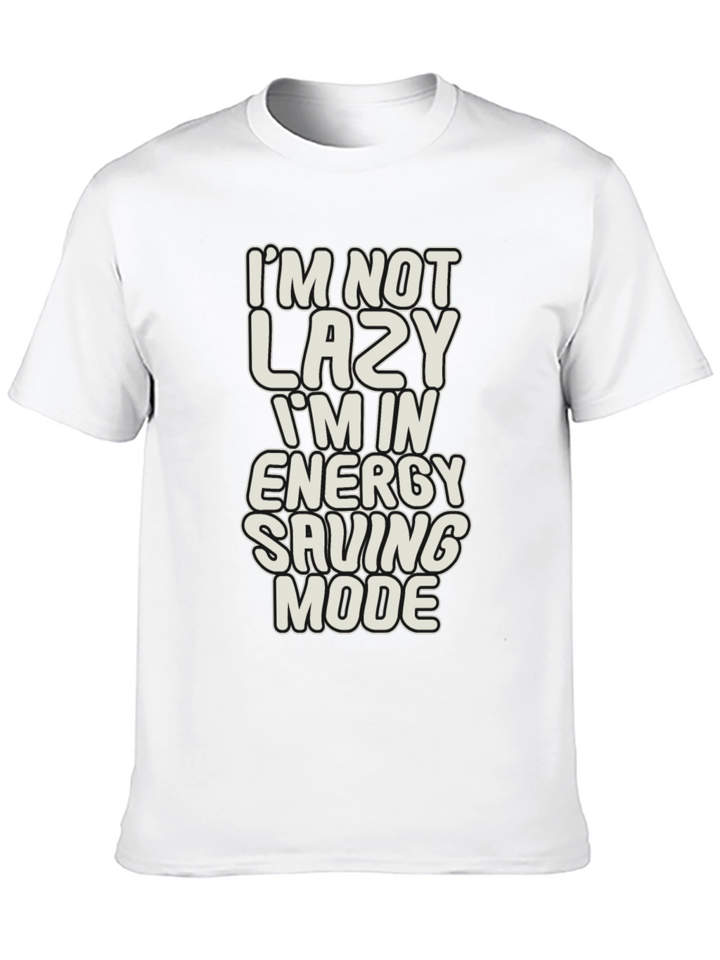 Funny Lazy Energy Saving Mode Graphic T-Shirt