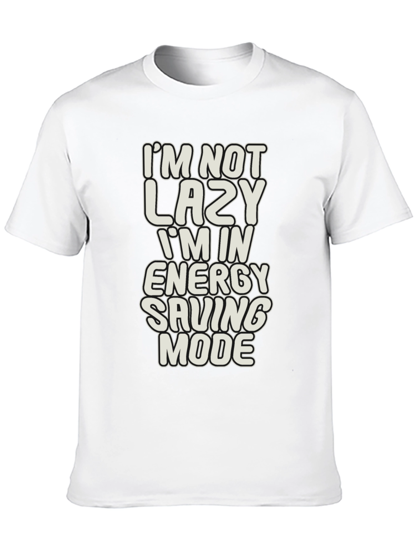 Funny Lazy Energy Saving Mode Graphic T-Shirt