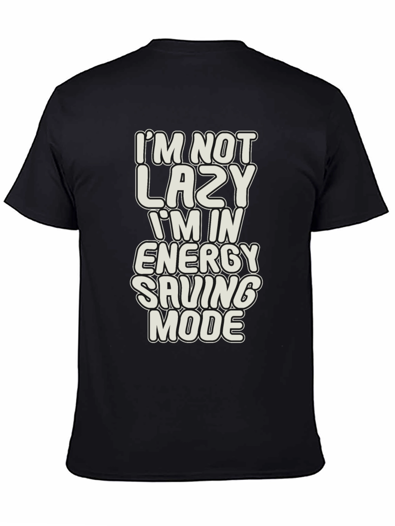 Funny Lazy Energy Saving Mode Graphic T-Shirt