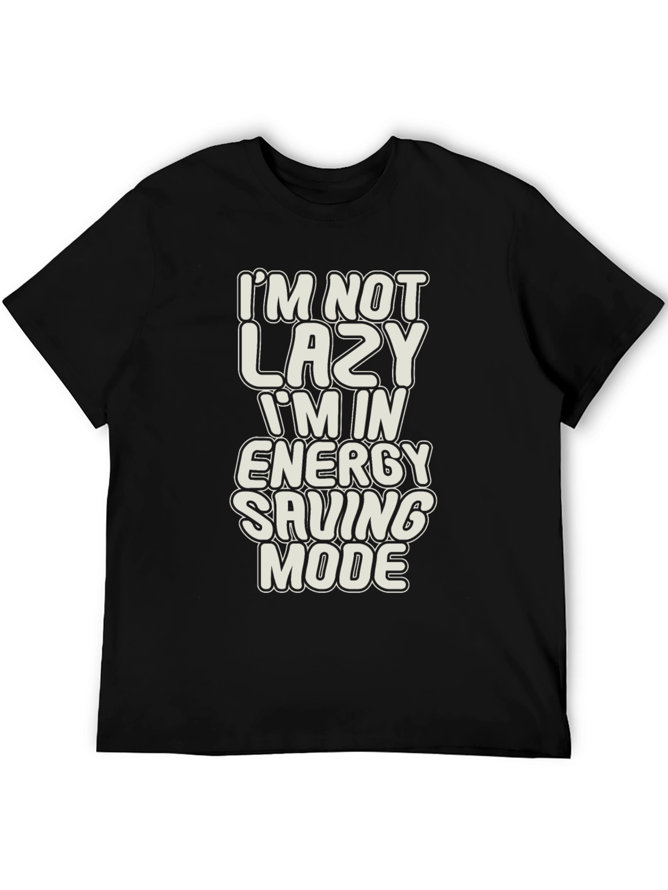 Funny Lazy Energy Saving Mode Graphic T-Shirt