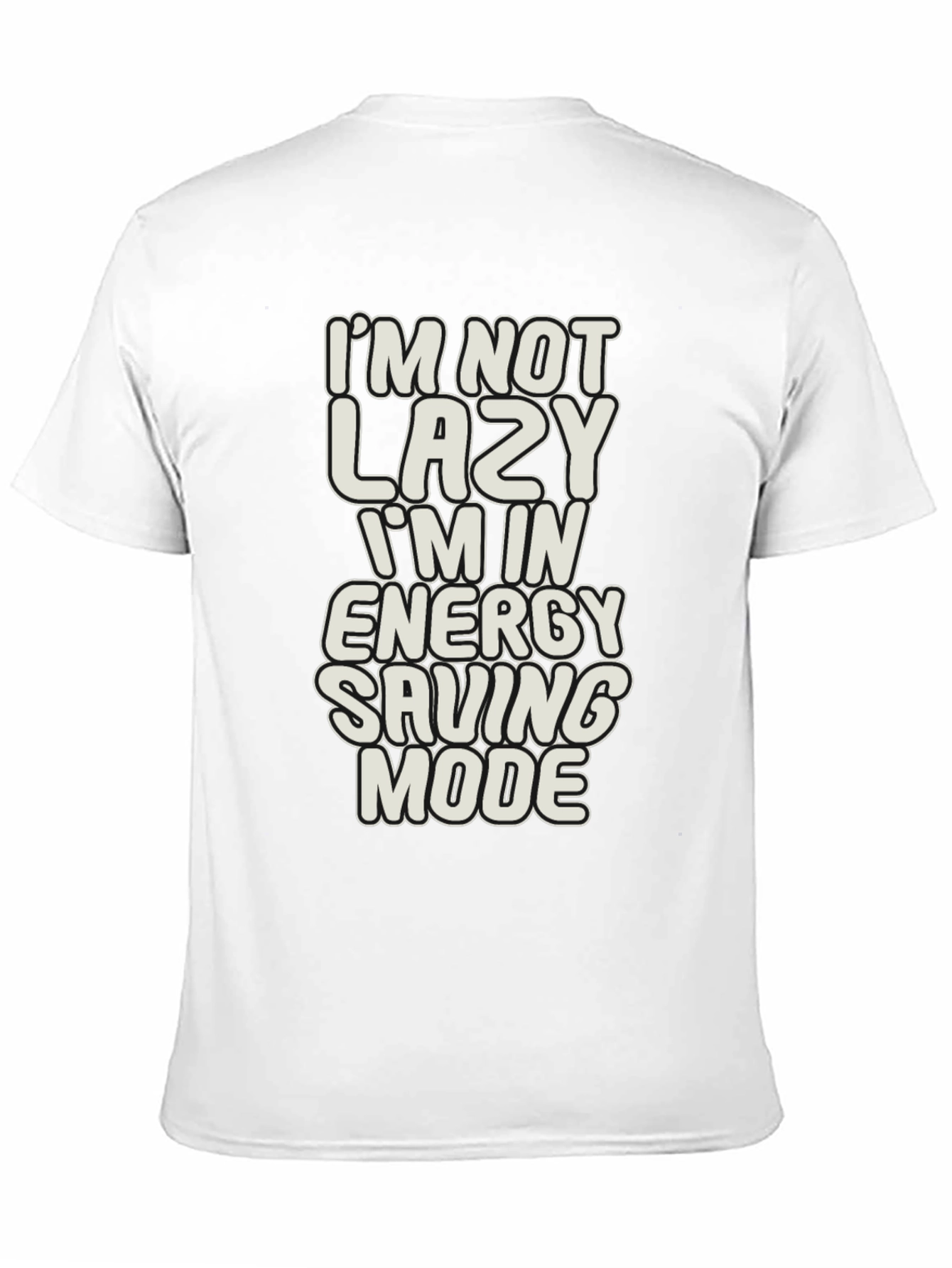 Funny Lazy Energy Saving Mode Graphic T-Shirt