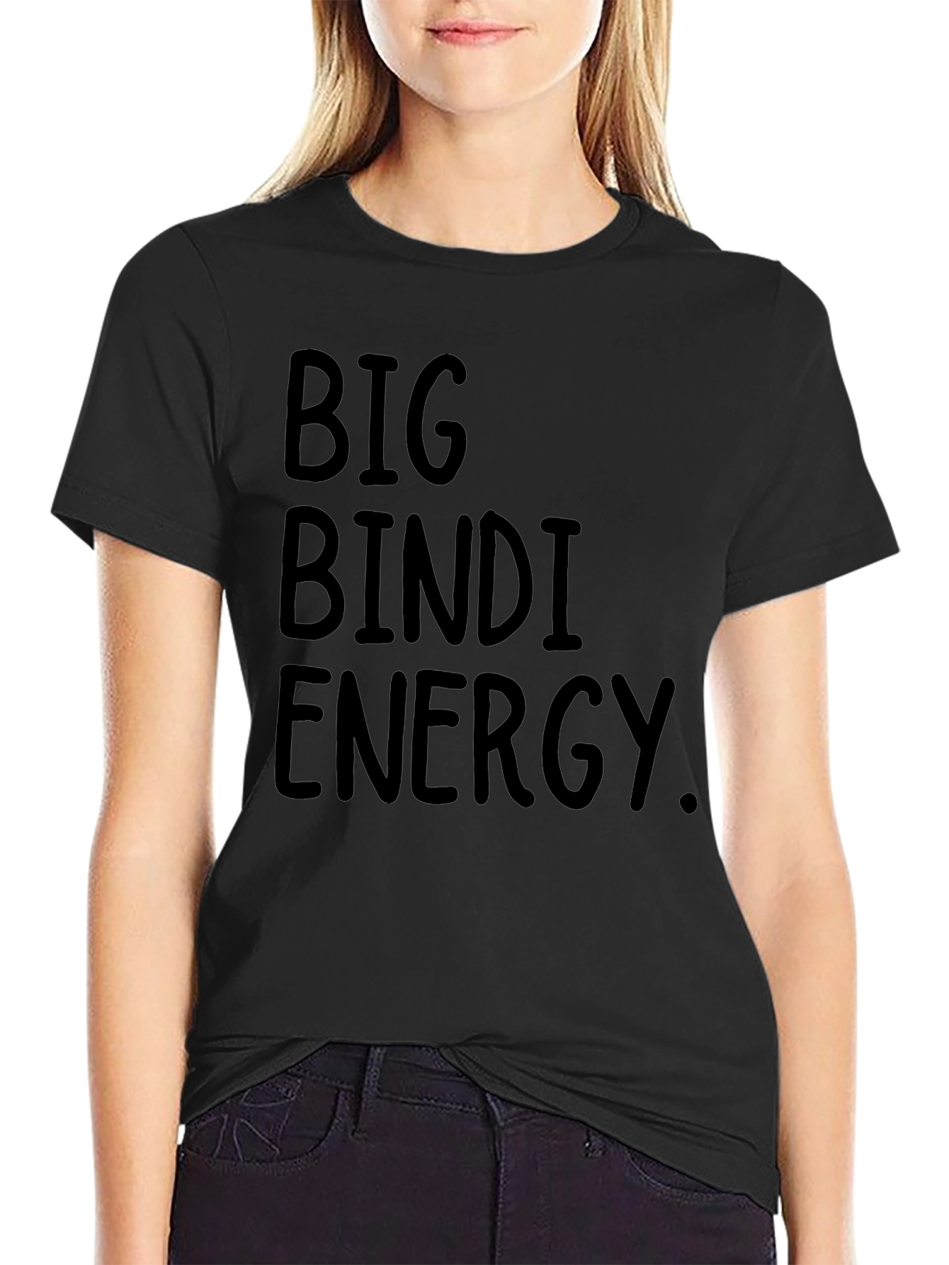 Big Bindi Energy T-Shirt - Black Crew Neck Tee