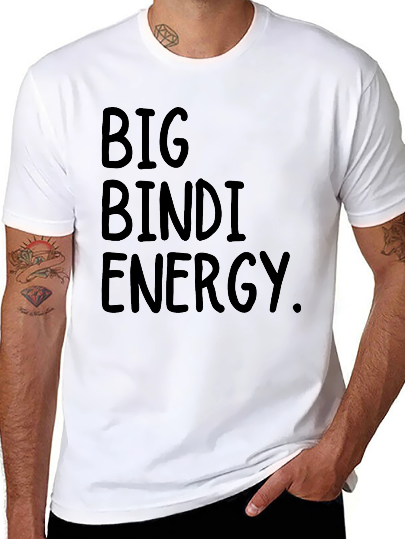 Big Bindi Energy T-Shirt - Black Crew Neck Tee