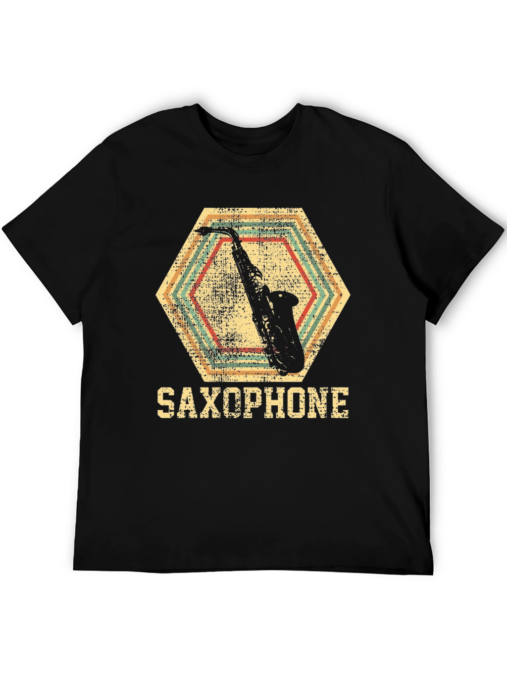 Saxophone Graphic Tee - Retro Music Lover T-Shirt