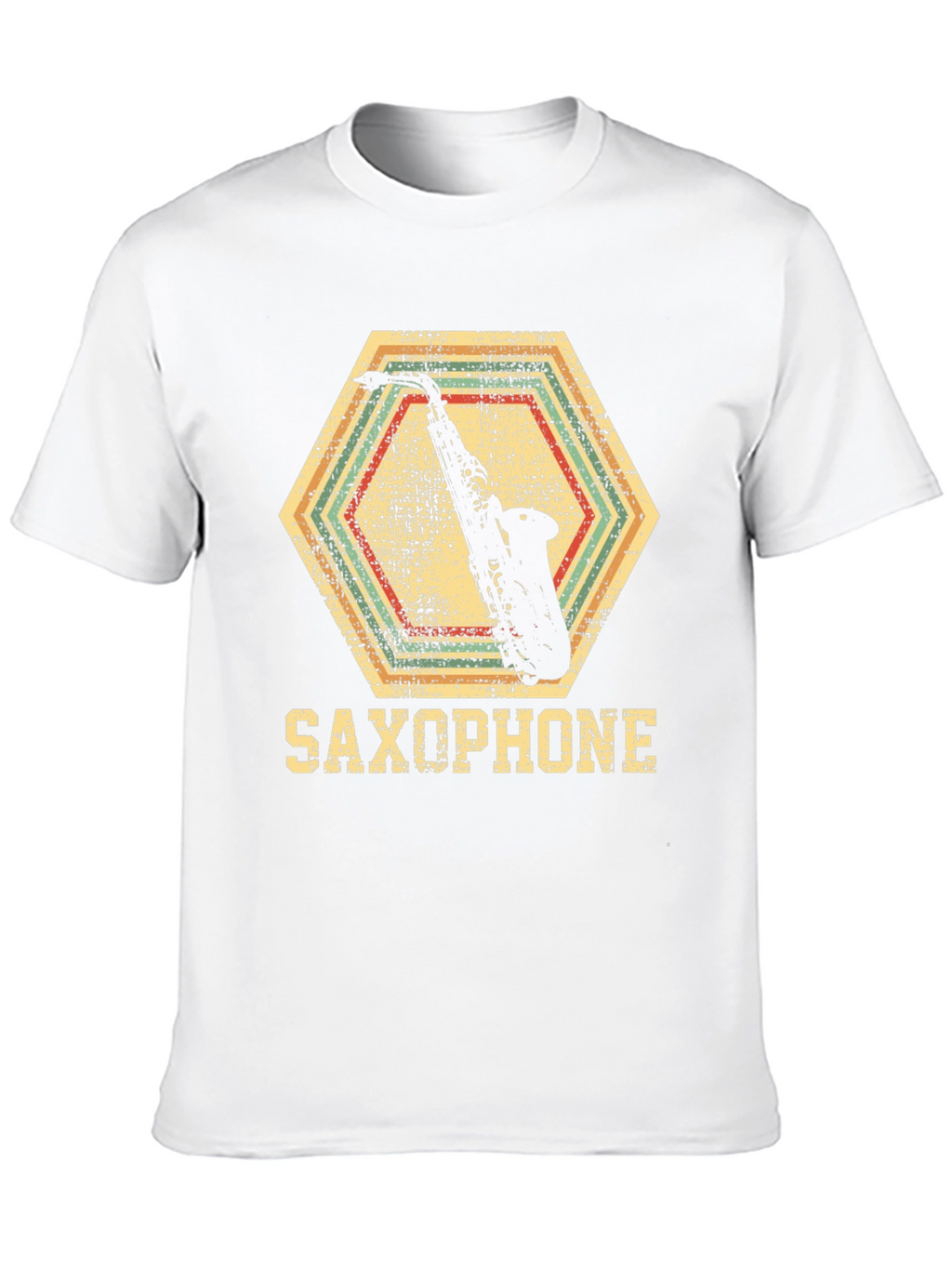Saxophone Graphic Tee - Retro Music Lover T-Shirt