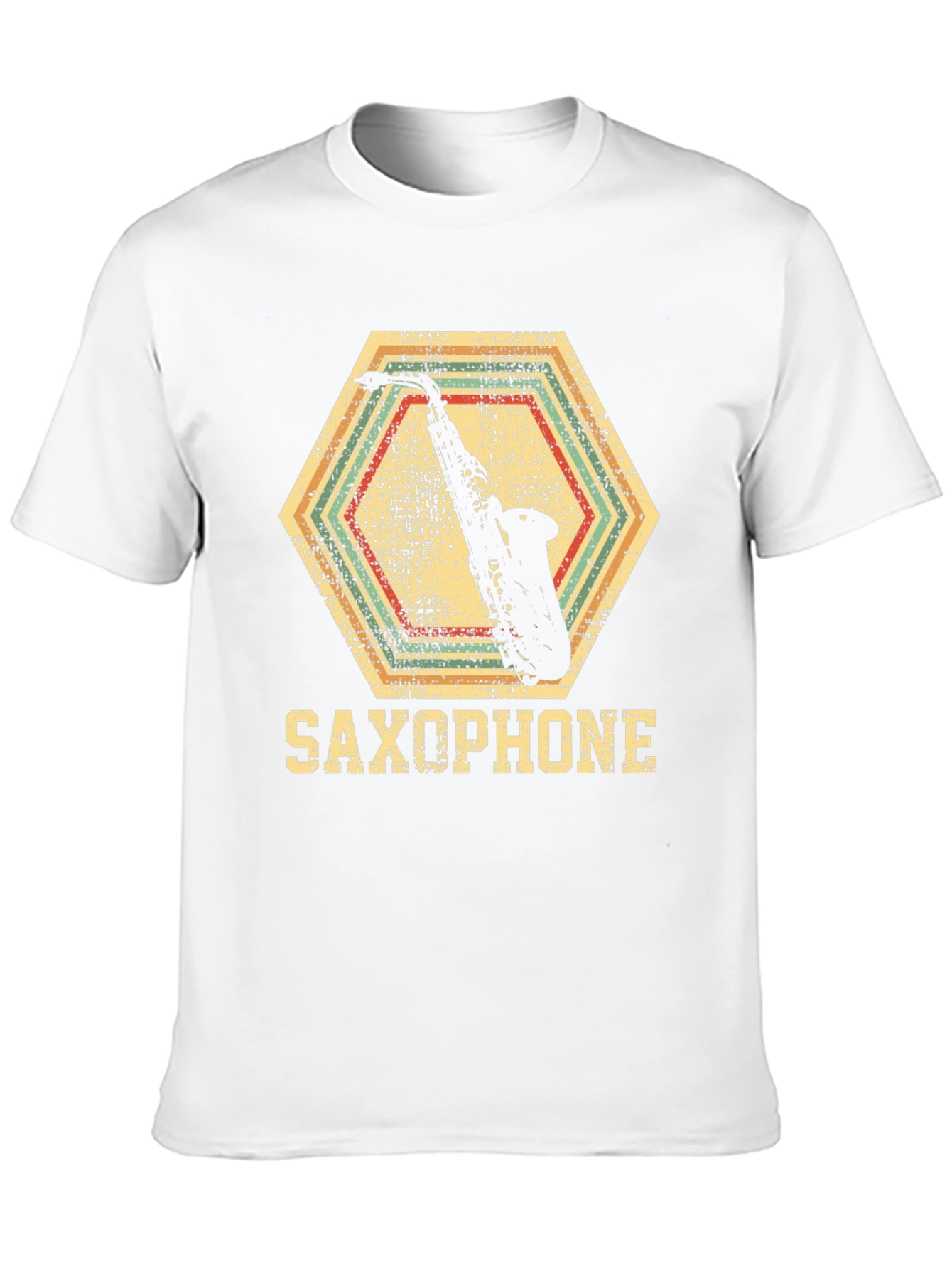 Saxophone Graphic Tee - Retro Music Lover T-Shirt