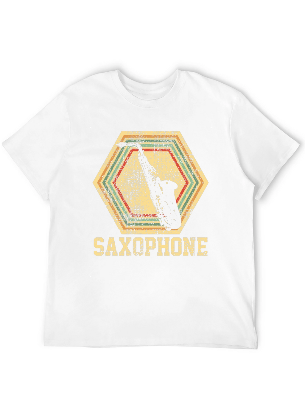 Saxophone Graphic Tee - Retro Music Lover T-Shirt