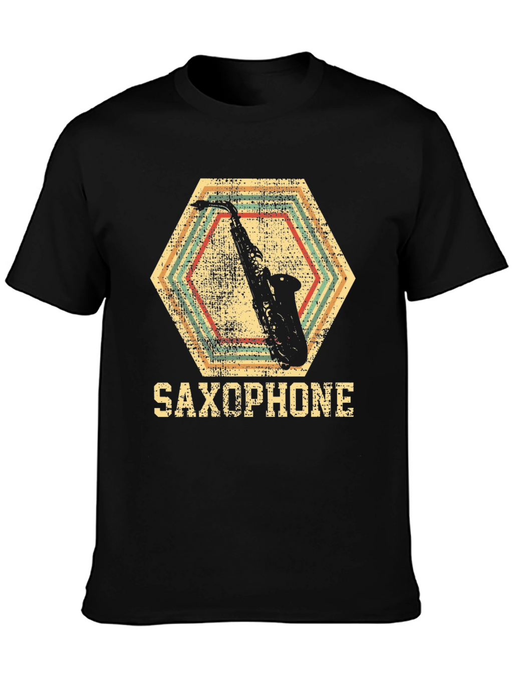 Saxophone Graphic Tee - Retro Music Lover T-Shirt