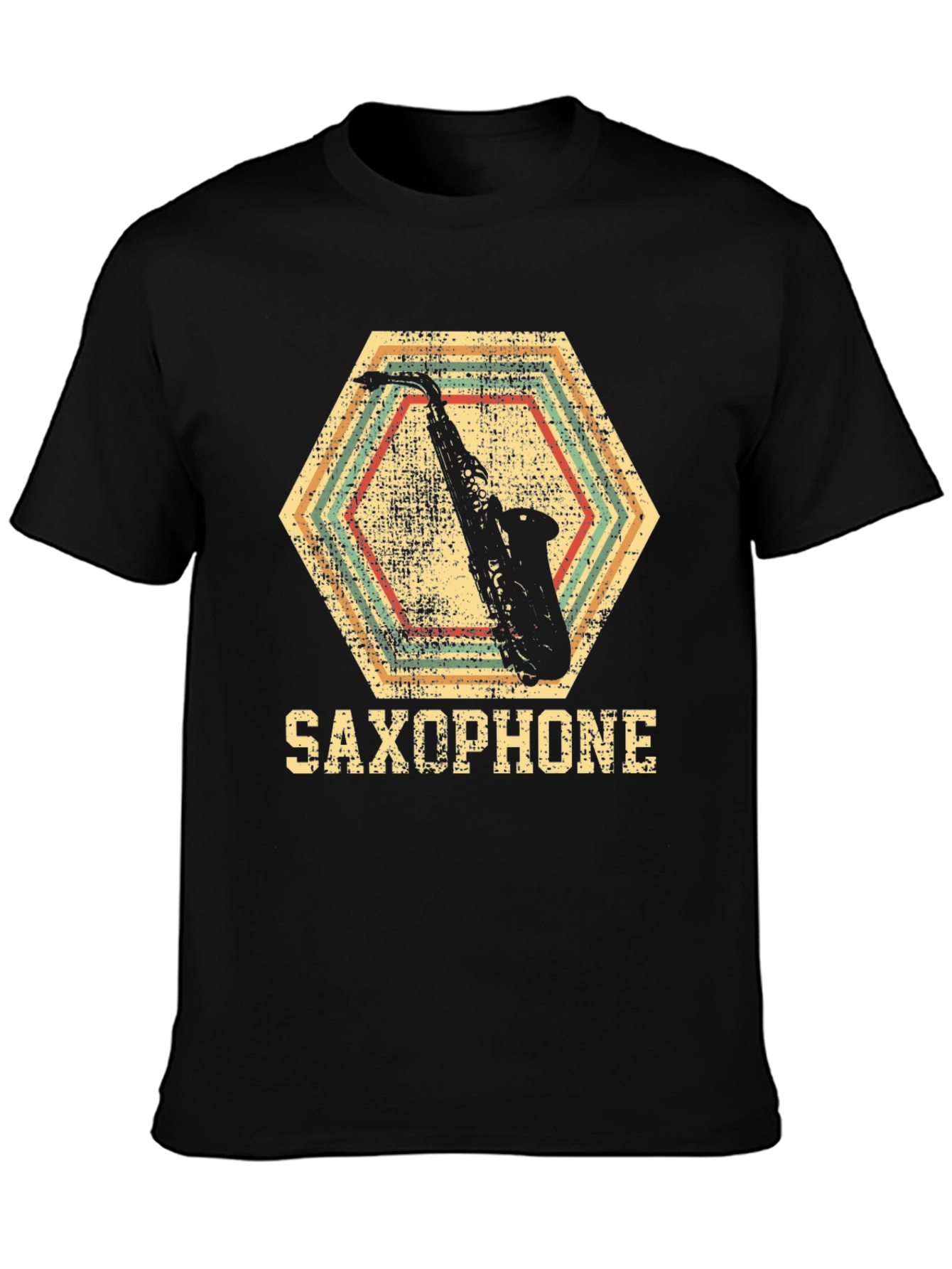 Saxophone Graphic Tee - Retro Music Lover T-Shirt