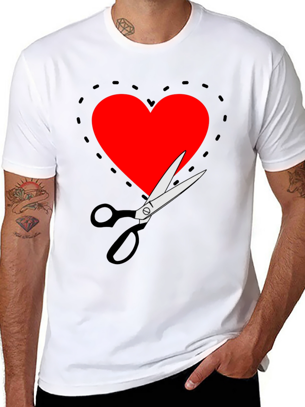 Cut Out Heart Graphic Tee
