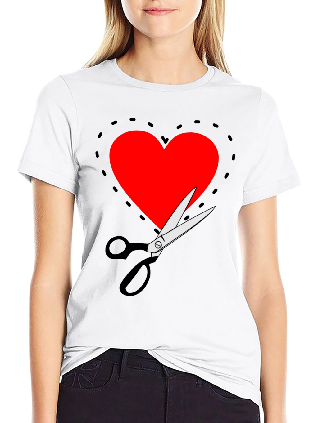 Cut Out Heart Graphic Tee