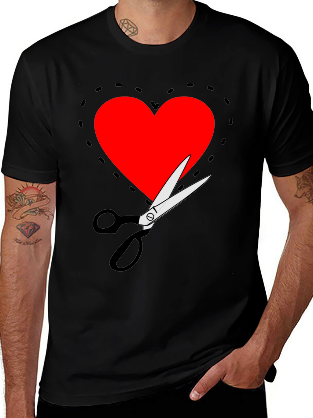 Cut Out Heart Graphic Tee