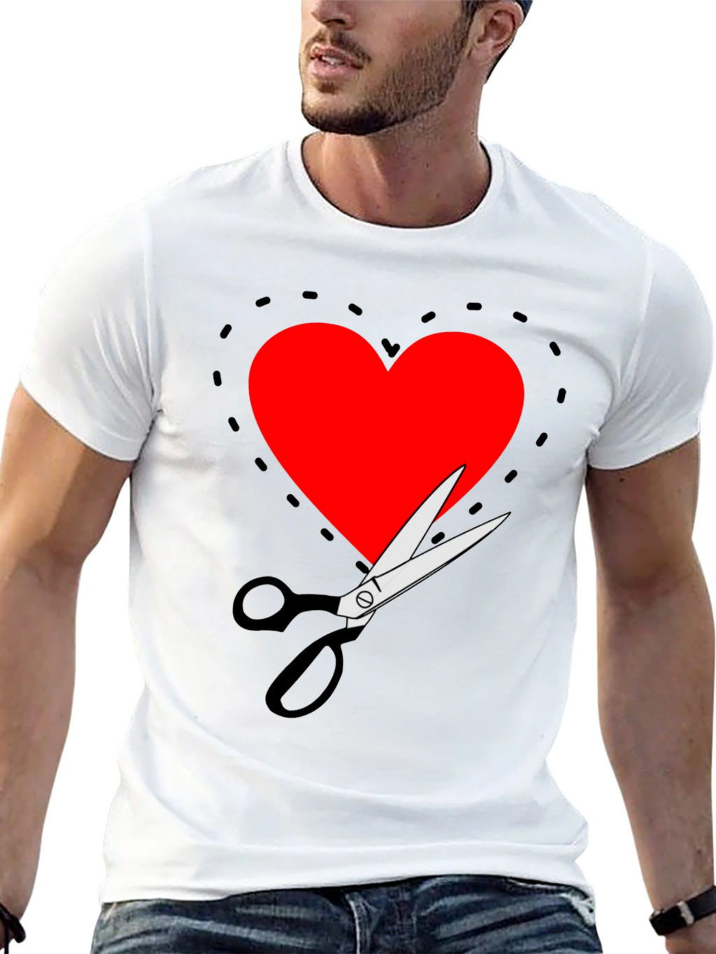 Cut Out Heart Graphic Tee
