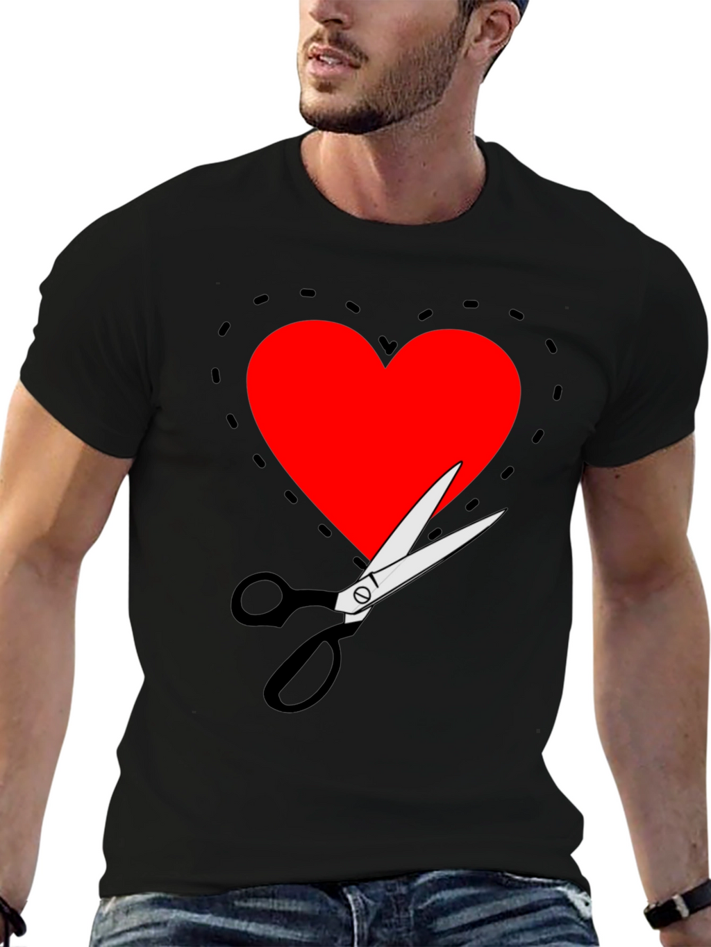 Cut Out Heart Graphic Tee