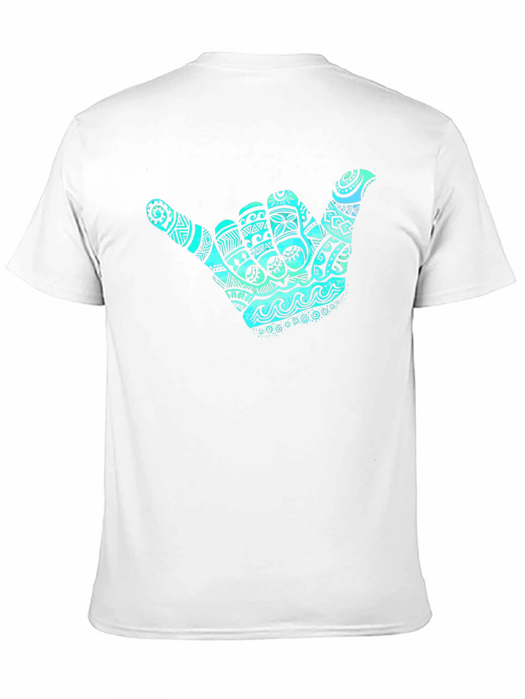 Shaka Hand Graphic Tee - Casual Black T-Shirt