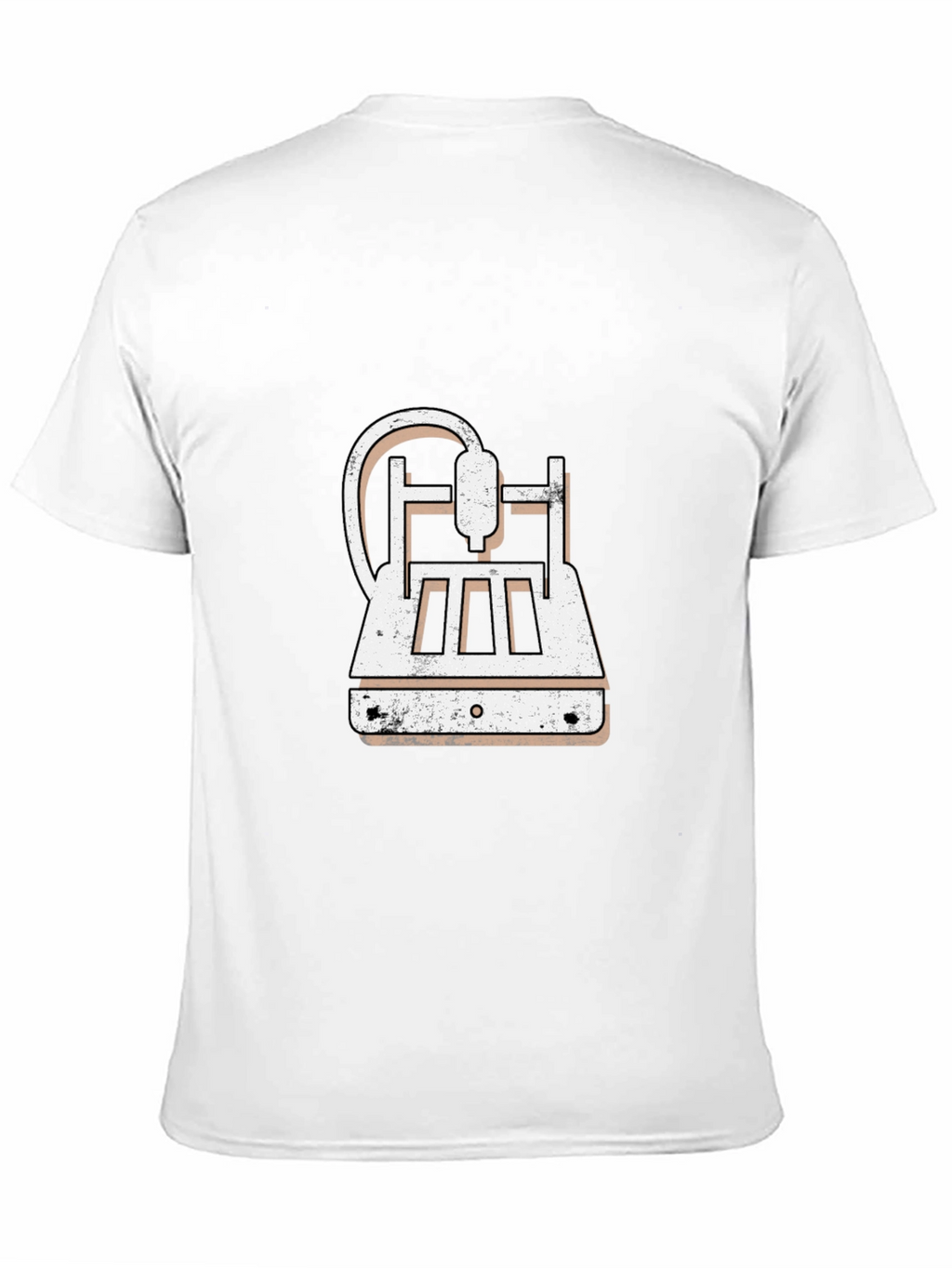 3D Printer Graphic Tee - Black Cotton Blend