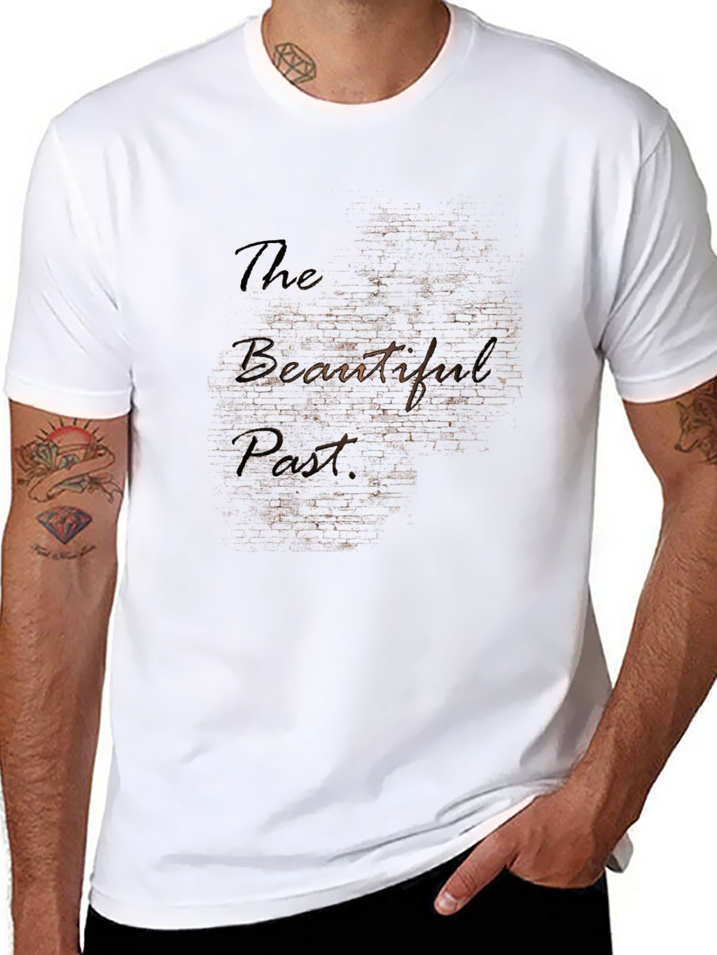 The Beautiful Past Mens Black Graphic T-Shirt