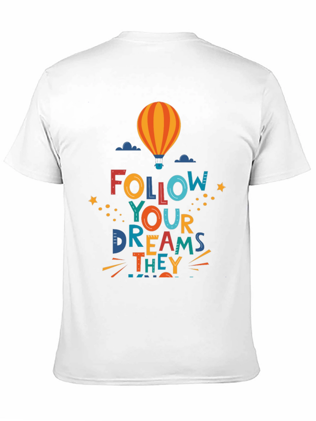Follow Your Dreams Graphic Tee - Black Cotton T-Shirt