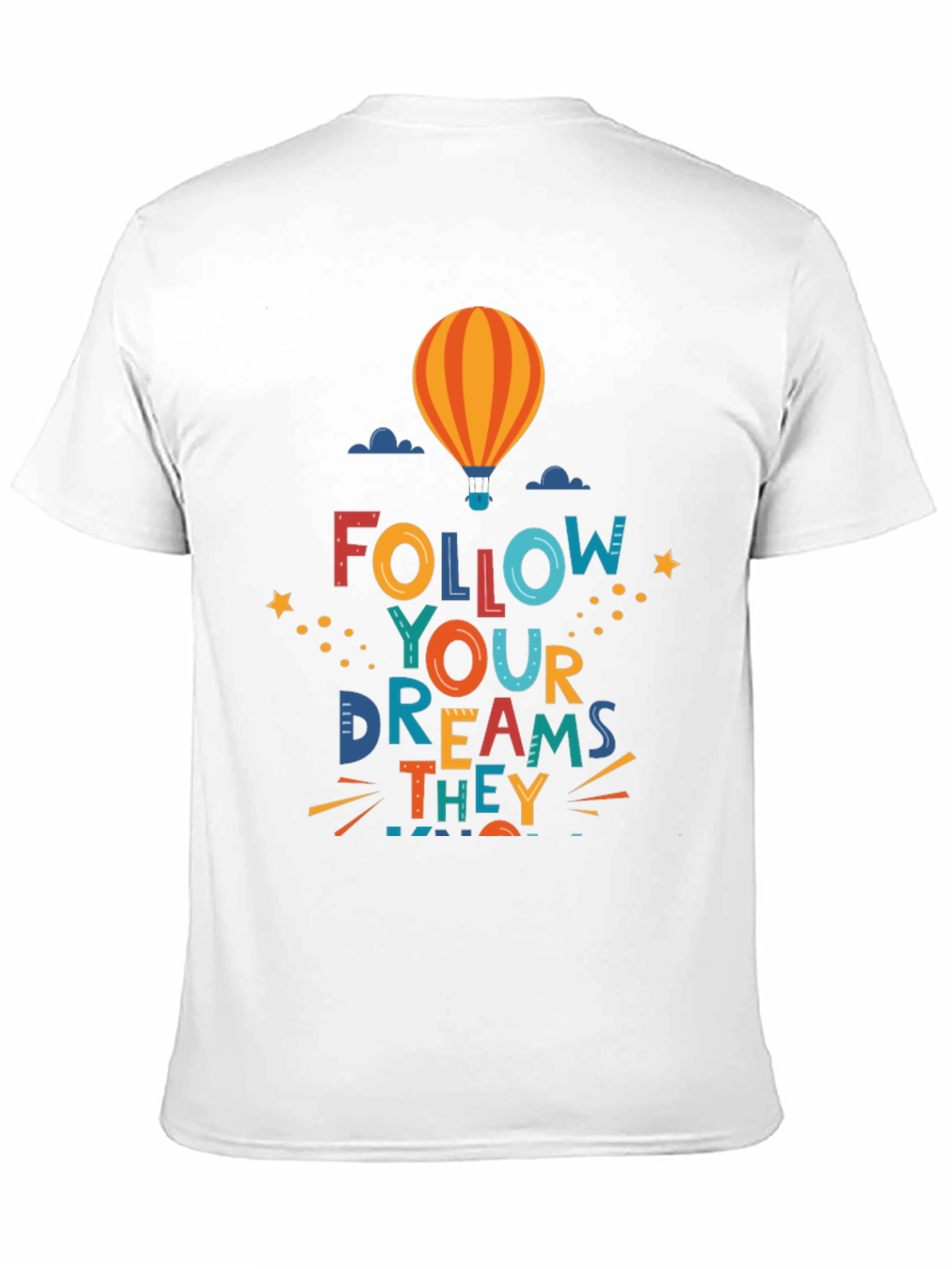 Follow Your Dreams Graphic Tee - Black Cotton T-Shirt