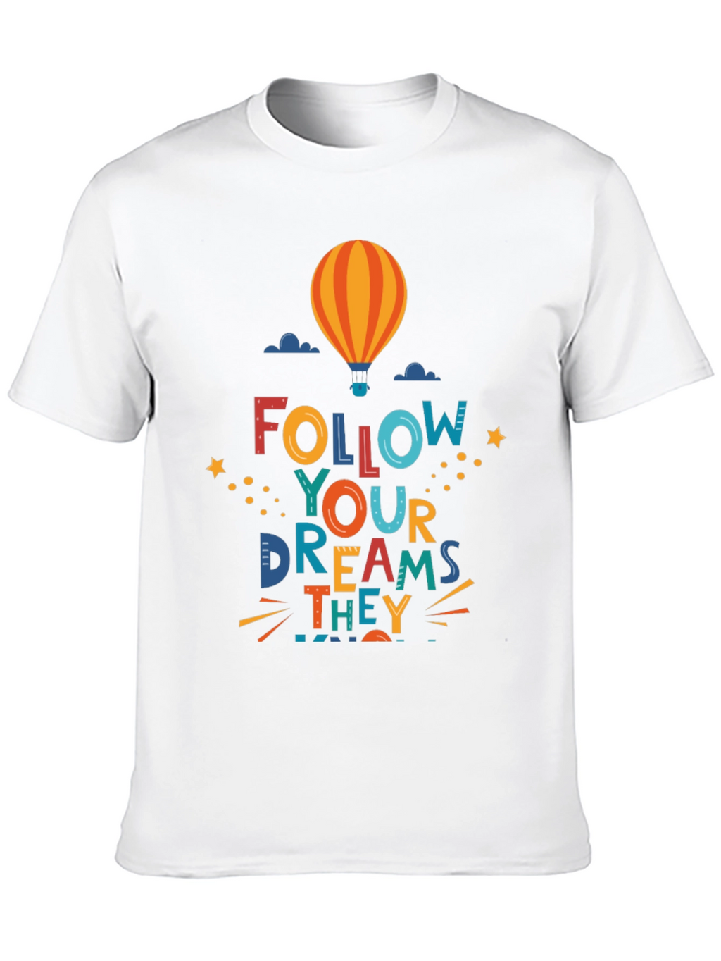 Follow Your Dreams Graphic Tee - Black Cotton T-Shirt