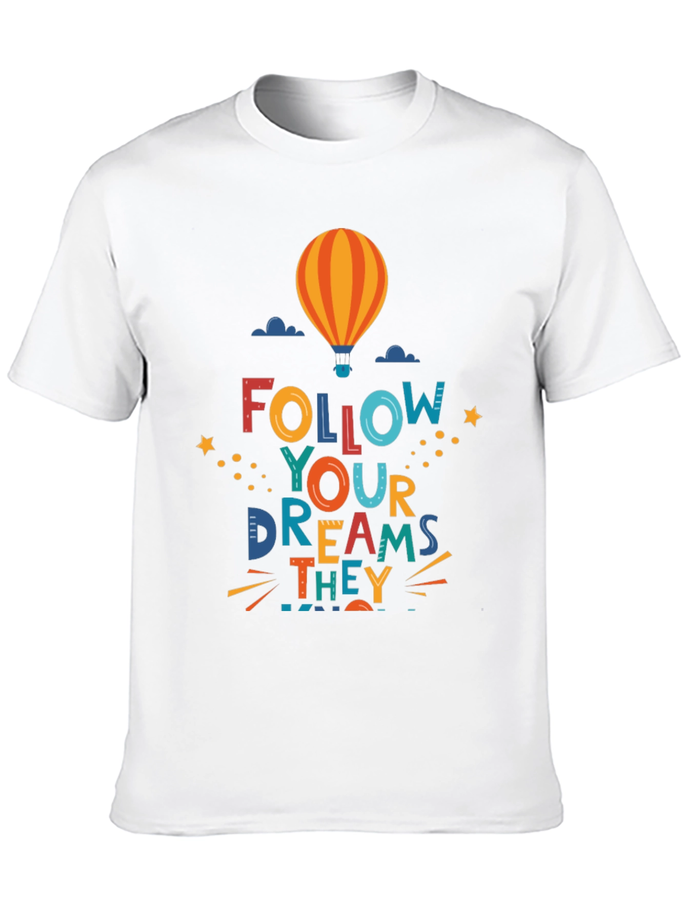 Follow Your Dreams Graphic Tee - Black Cotton T-Shirt