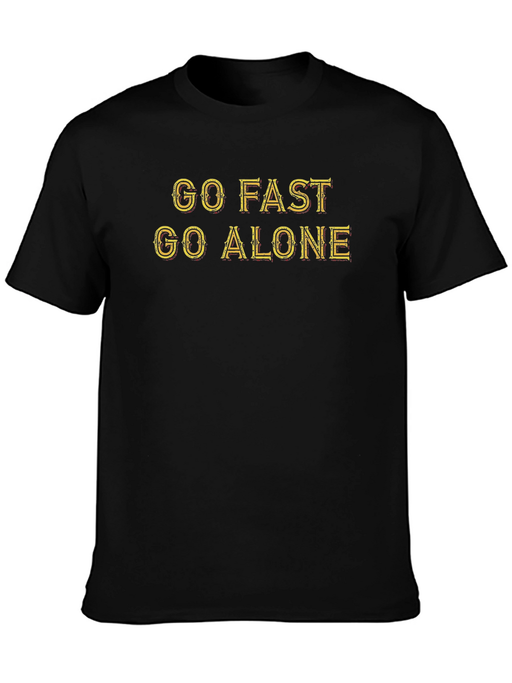 Go Fast Go Alone Graphic Tee - Black