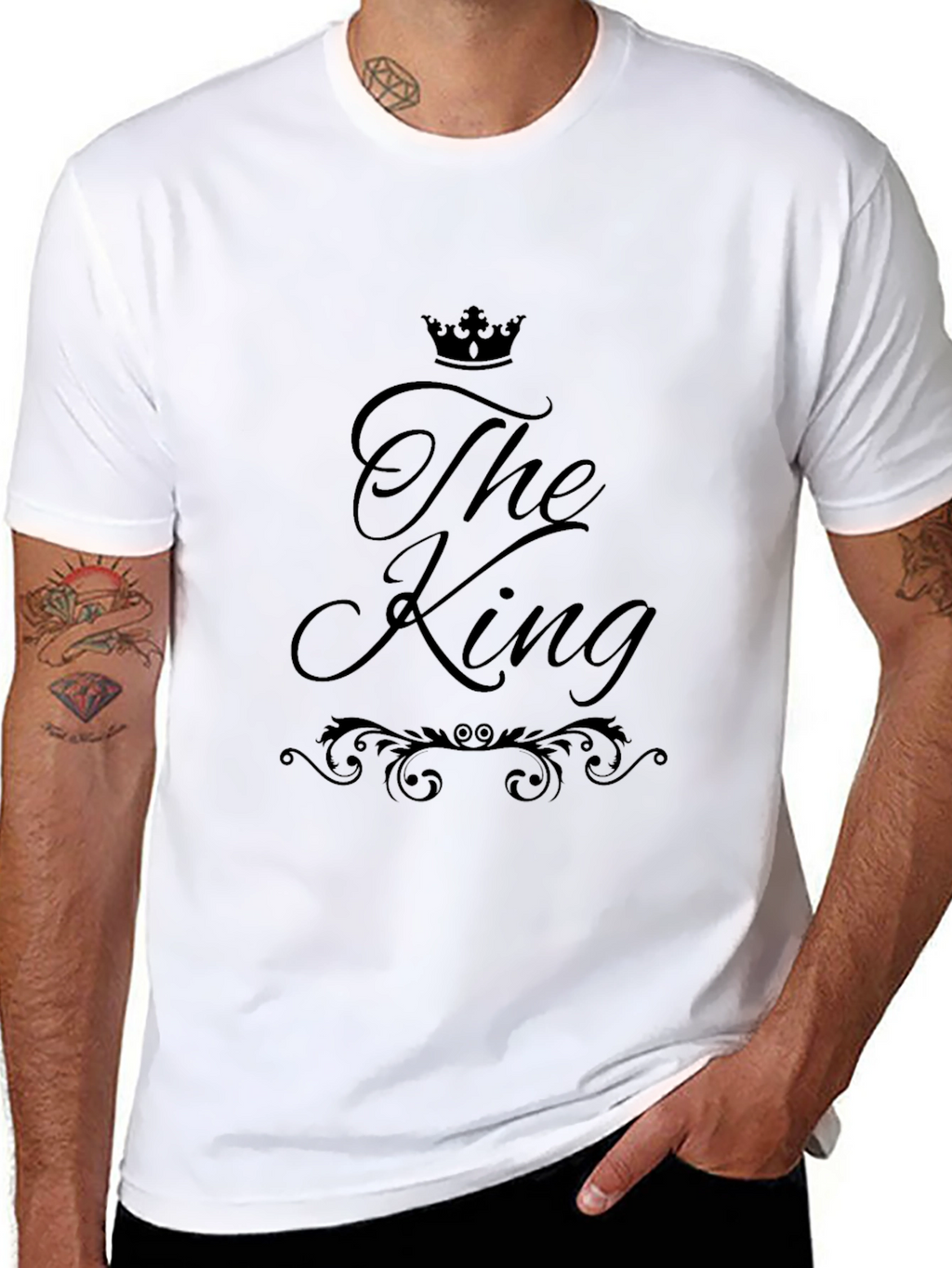 The King Black Graphic T-Shirt for Men