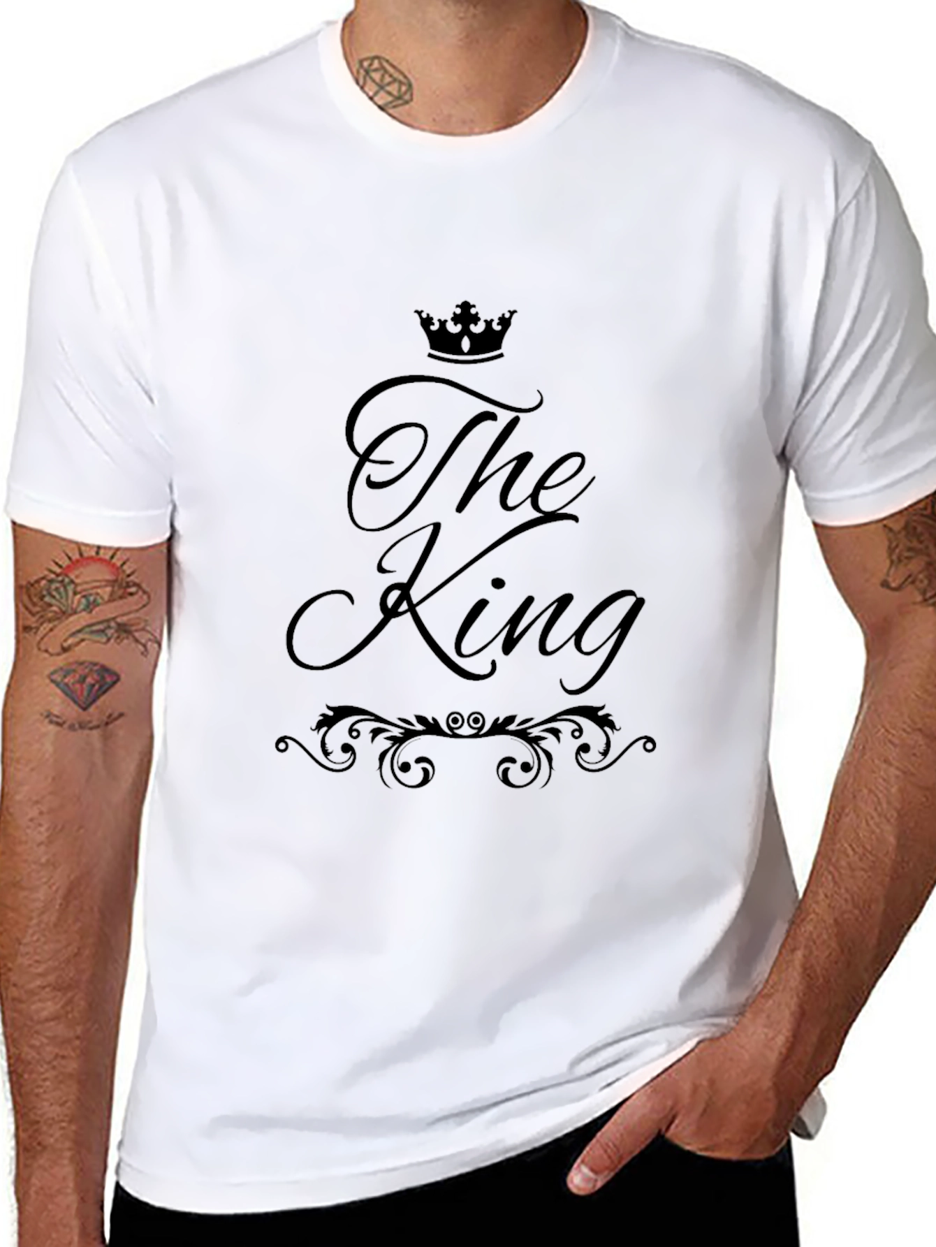 The King Black Graphic T-Shirt for Men