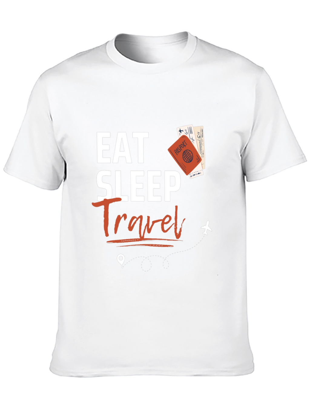 Eat Sleep Travel Black Graphic Tee