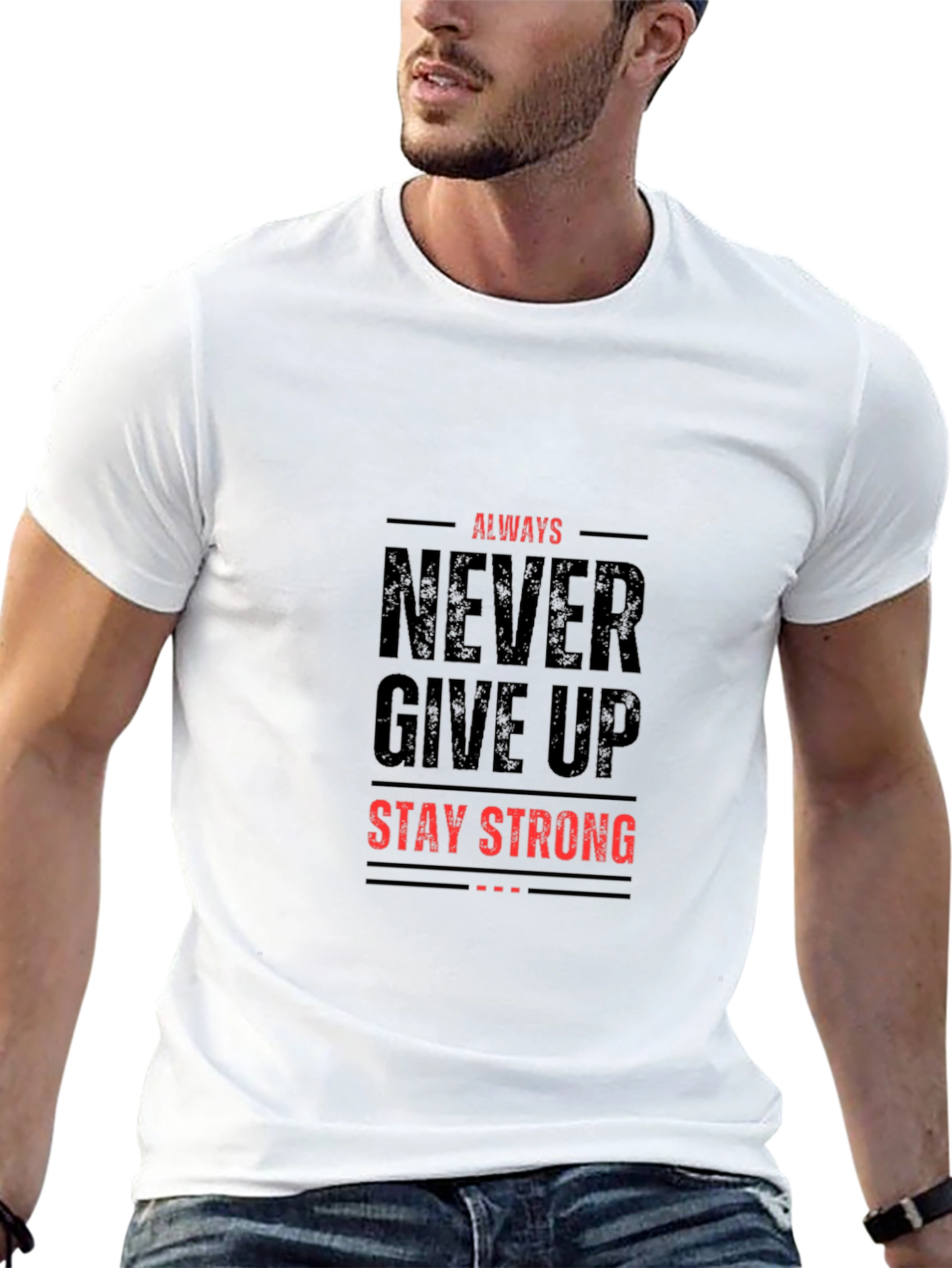 Inspirational Graphic T-Shirt - Always Never Give Up