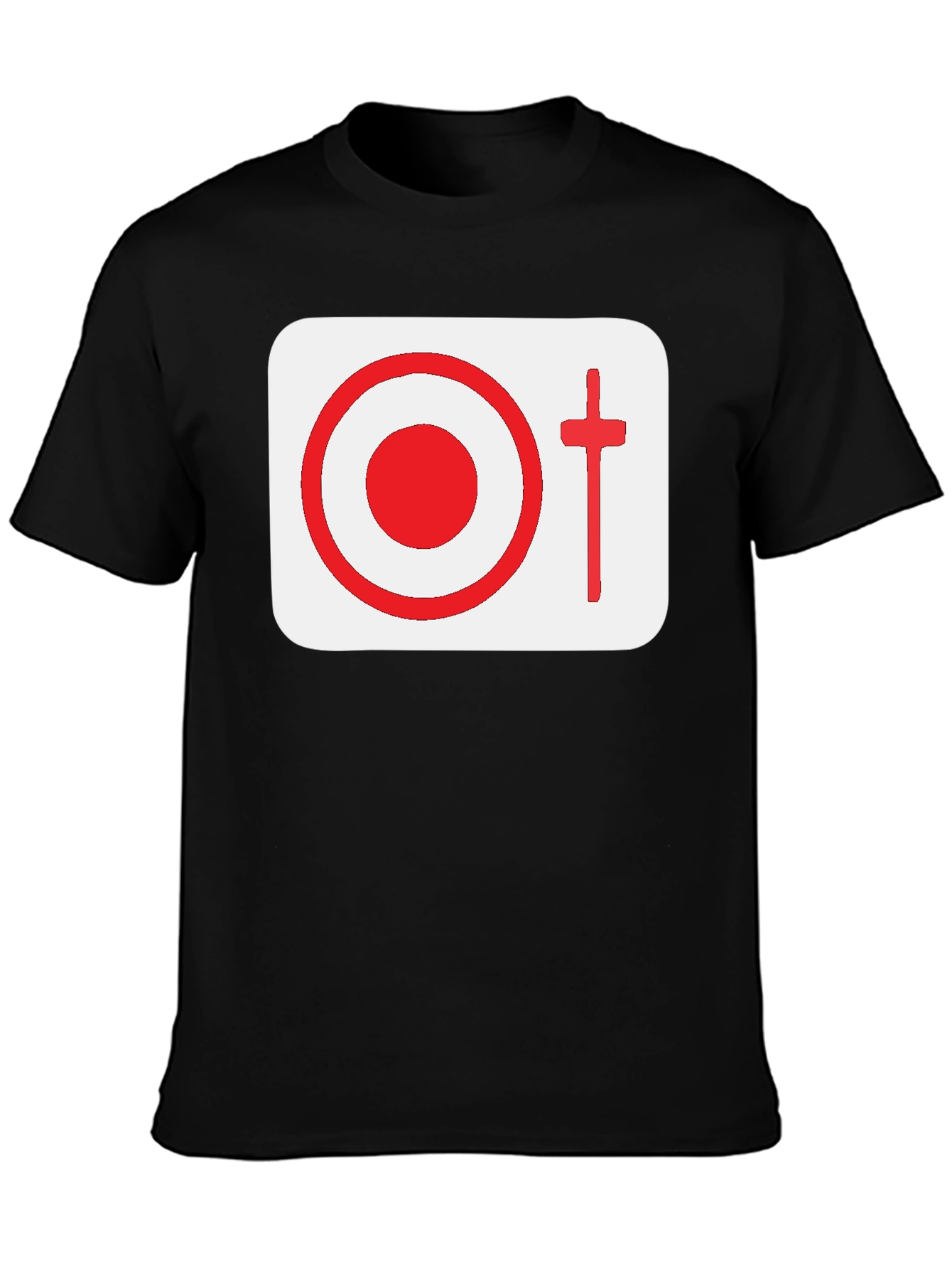 Graphic Tee: Target & Cross Design