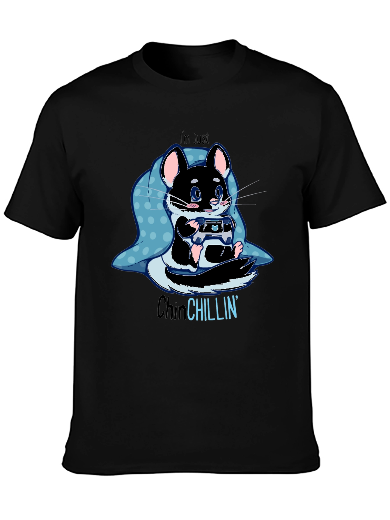 ChinCHILLIN Gaming T-Shirt - Cute Rodent Gamer Tee