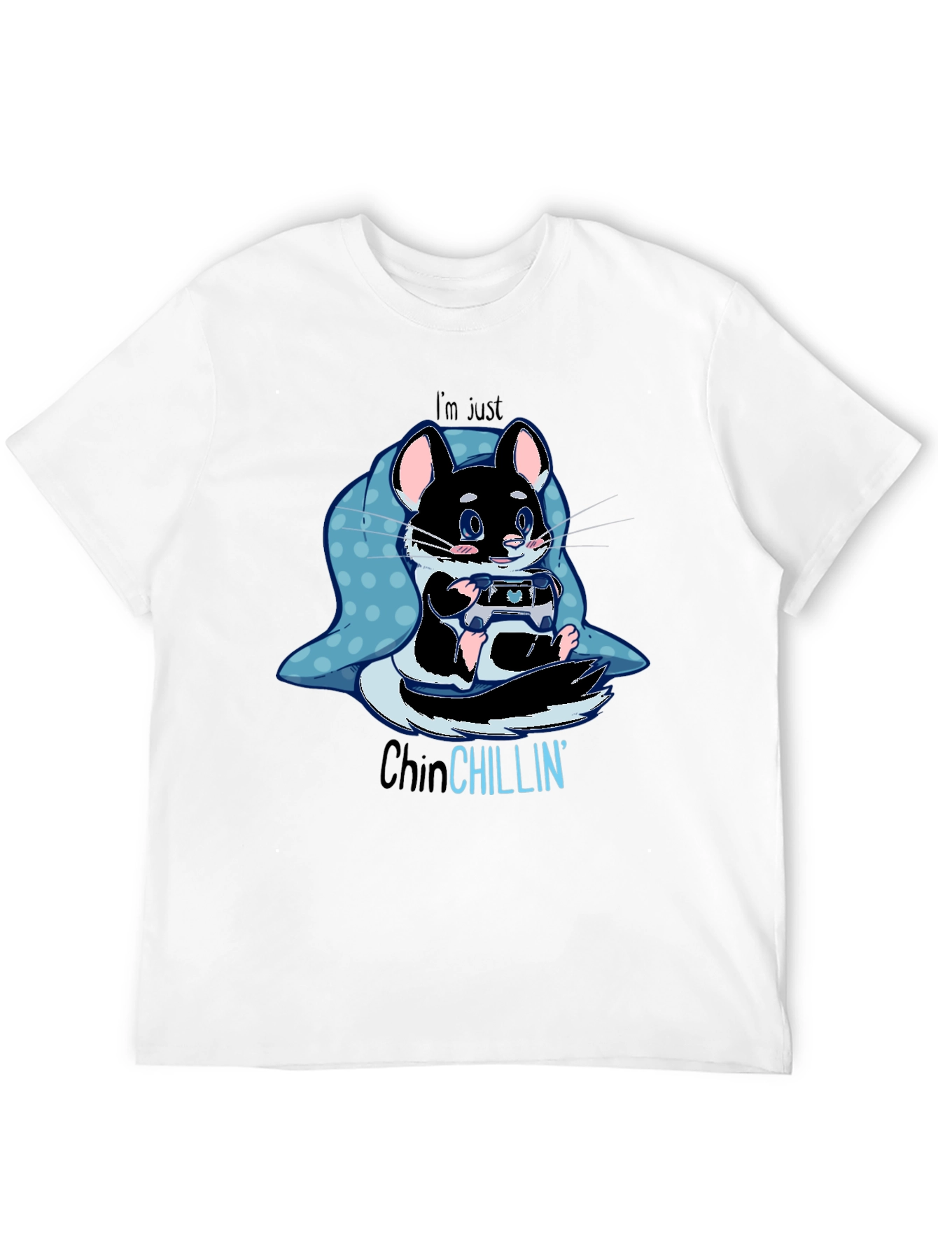 ChinCHILLIN Gaming T-Shirt - Cute Rodent Gamer Tee